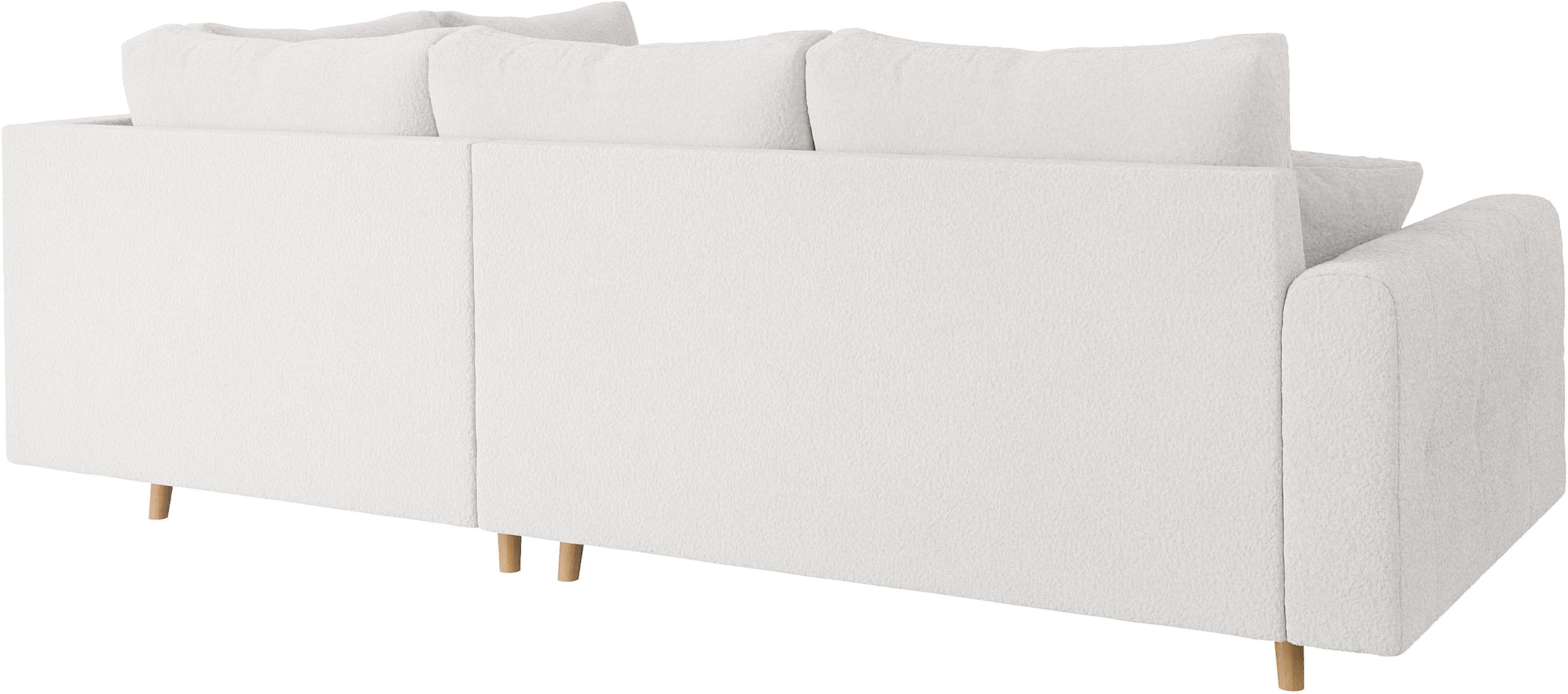 Home affaire Ecksofa »CHARRE L-Form mit Ottomane, Maße B/T/H: 231/161/81 cm«, feine Steppung, lose Rücken- und Zierkissen, auch in Cord und Bouclé