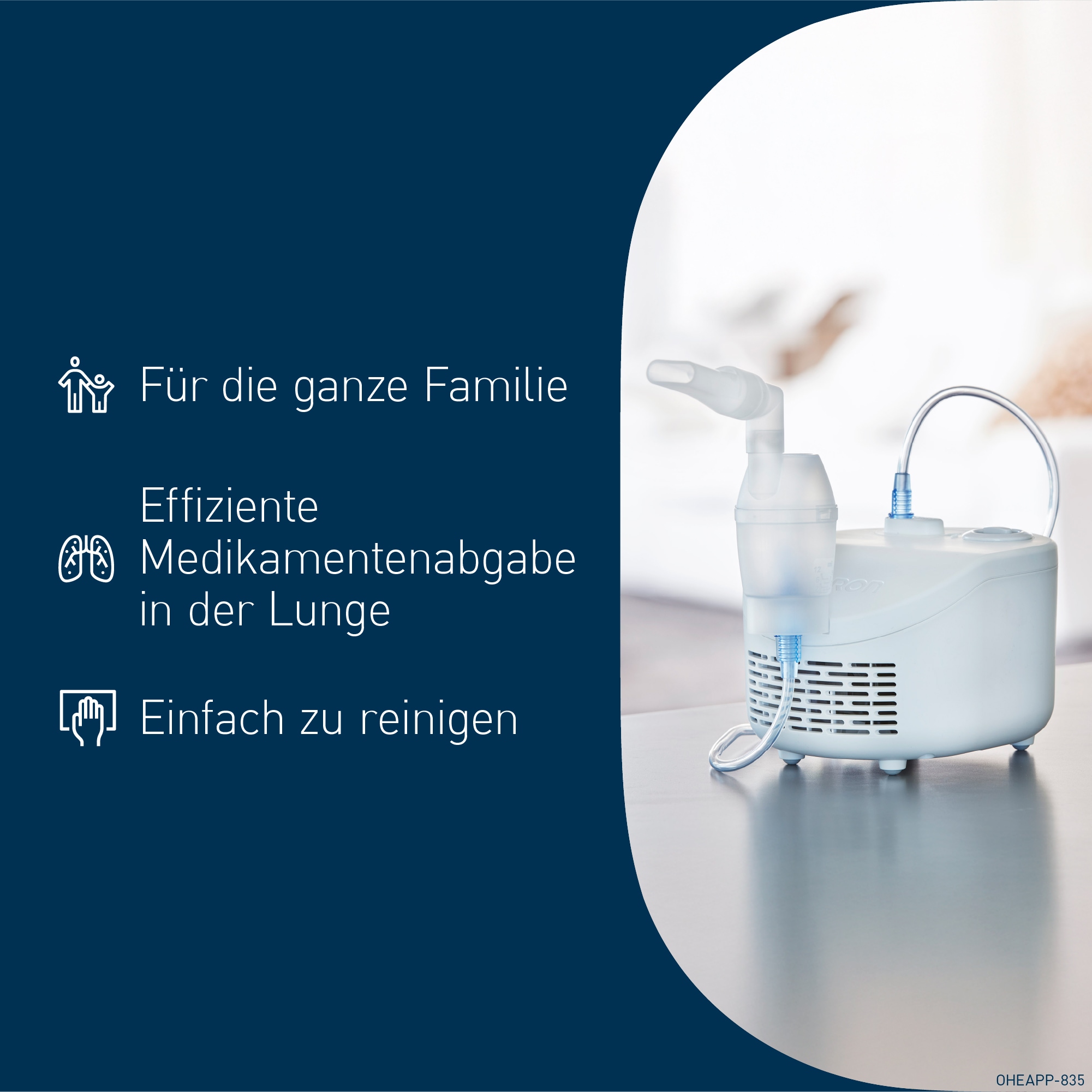 Omron Inhalationsgerät »X101 Easy zur effektiven Behandlung von Atemwegserkrankungen« für Erwachsene & Kinder, zur Behandlung der unteren & oberen Atemwege
