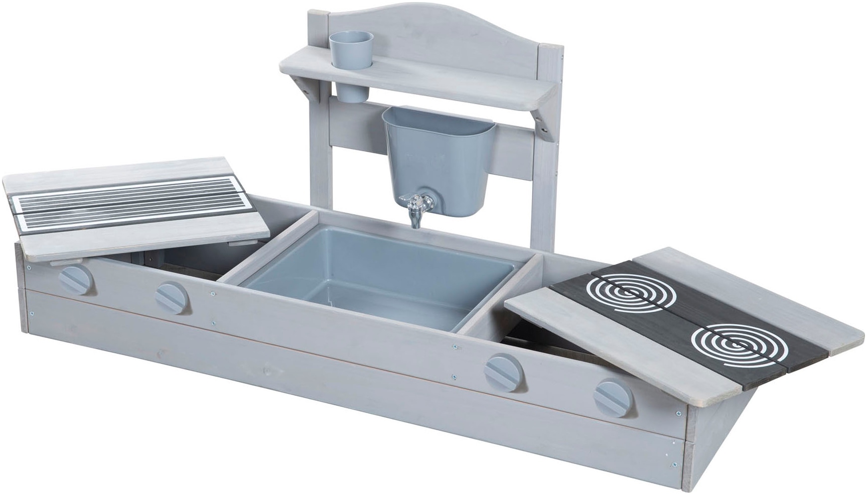 roba® Sandkasten »2 in 1, Balkonsandkasten mit Matschküche«
