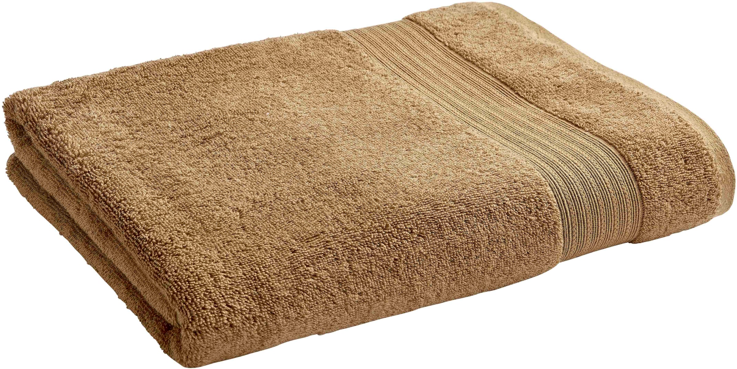 Saunatuch »Organic« Luxus Handtuch 550g/m² - 100% Bio-Baumwolle, 90 x 150, 1 St. braun Walkfrottier, Obermaterial: 100% Baumwolle B/L: 90cmx150cm, 1 
