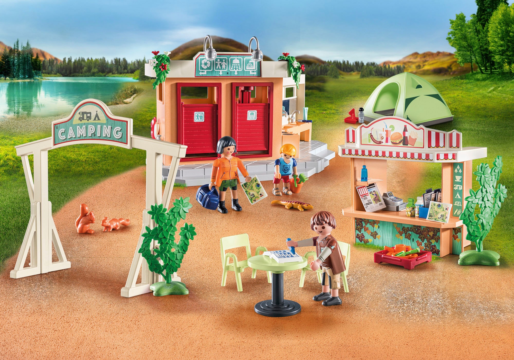 Playmobil® Konstruktions-Spielset »Campingplatz (71424), Family & Fun«, (100 St.)