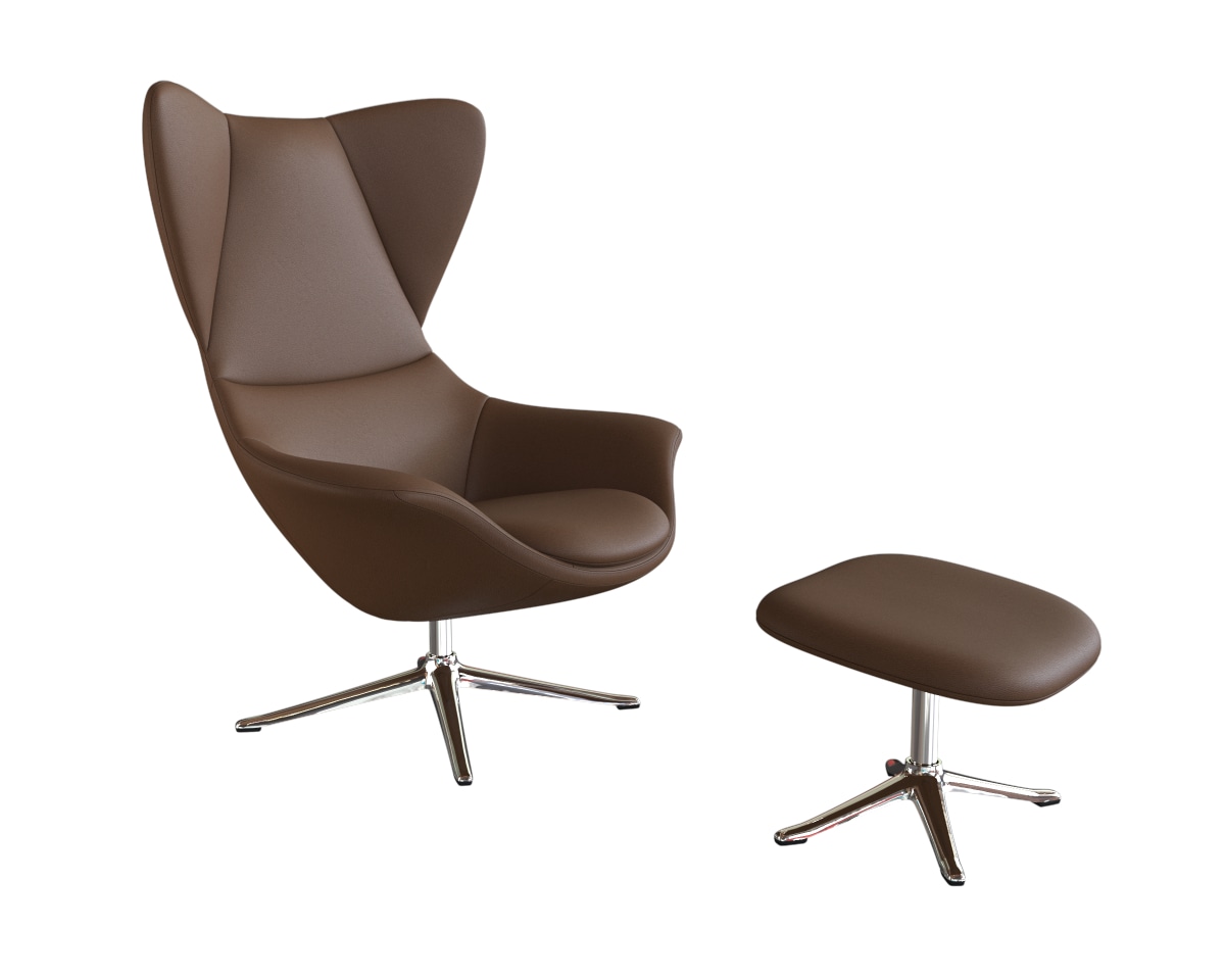 FLEXLUX Ohrensessel »Stilo Relaxsessel, TV Sessel«, Solitär, Stil Ikone,  drehbar, Fuß Aluminium