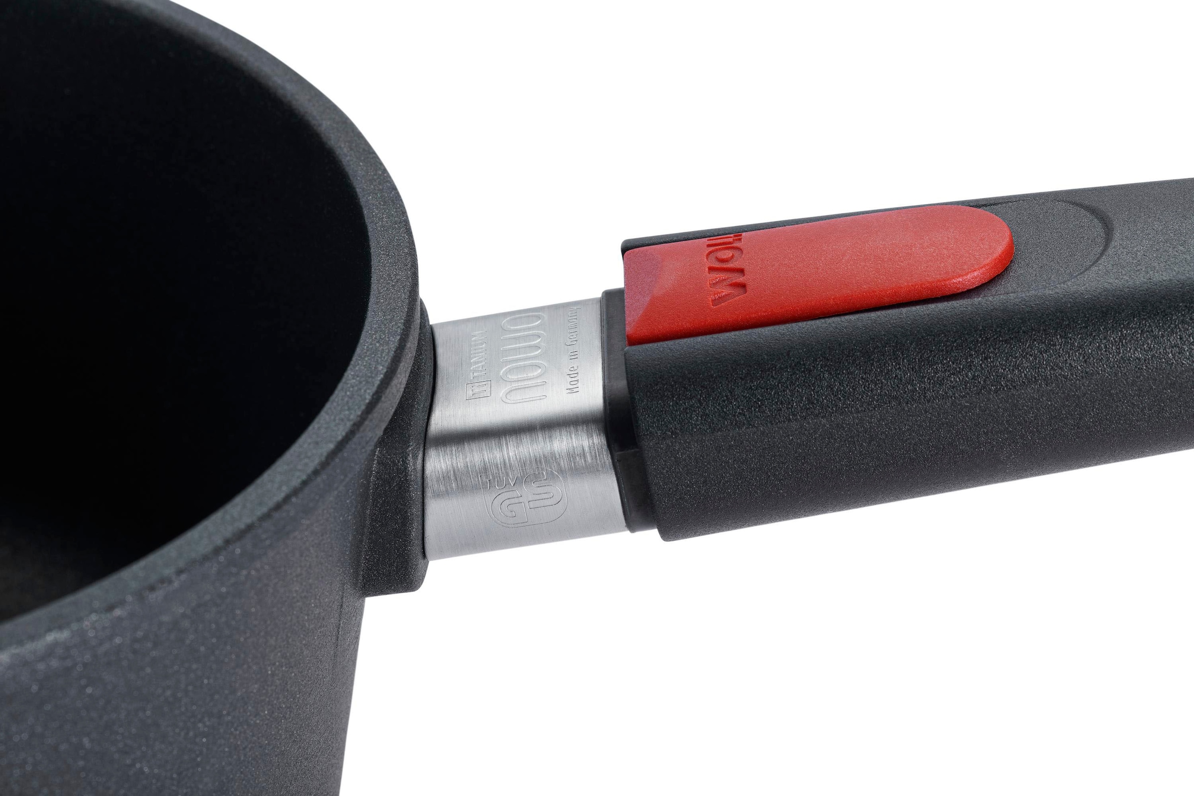 WOLL MADE IN GERMANY Topf-Set »Nowo Titanium«, Aluminiumguss, (Set, 8 tlg., je 1 Kochtopf 20/24/28 cm, 1 Stielkasserolle 18 cm), Made in Germany