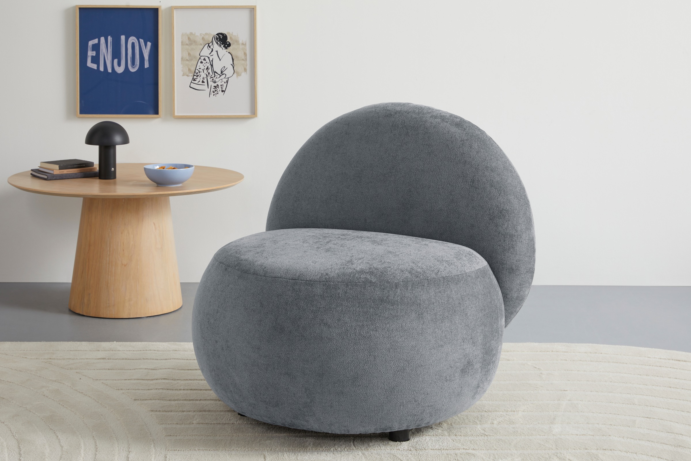 s.Oliver Sessel », moderner Designsessel mit Lederriemen, handgefertigt, so günstig online kaufen