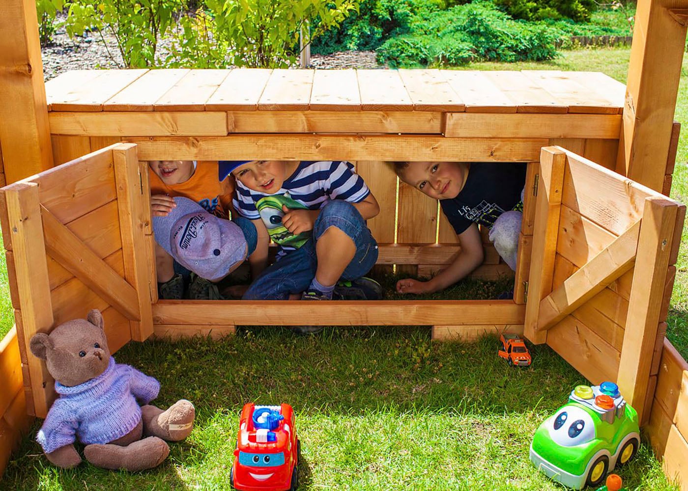 FUNGOO Spielturm »FORTRESS Toybox«, mit Schaukel & Rutsche