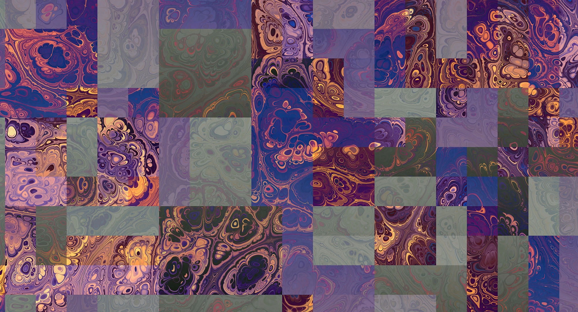 living walls Fototapete »Walls by Patel 5 Fototapete Bunte Marmor-Collage« abstrakt glatt Bunte Marmor-Collage auf 200 g/m² Premium-Vlies