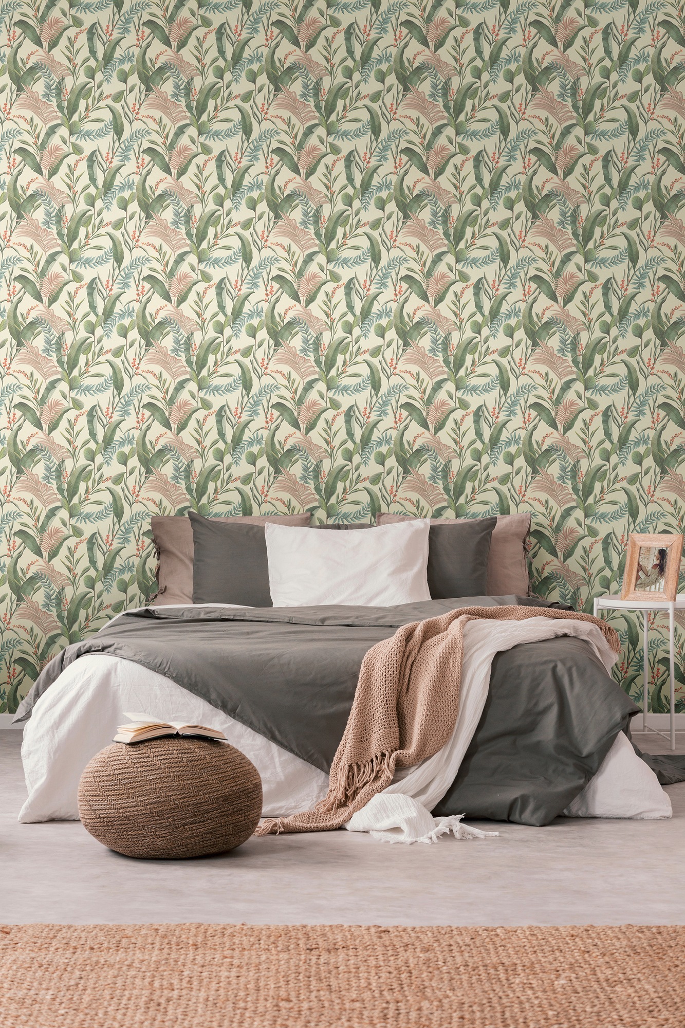 living walls Vliestapete »Drawn Into Nature florale Tapete Mustertapete Pflanzen Natur«, matt, Vliestapete Blätter für Schlafzimmer Küche Wohnzimmer Floral Design