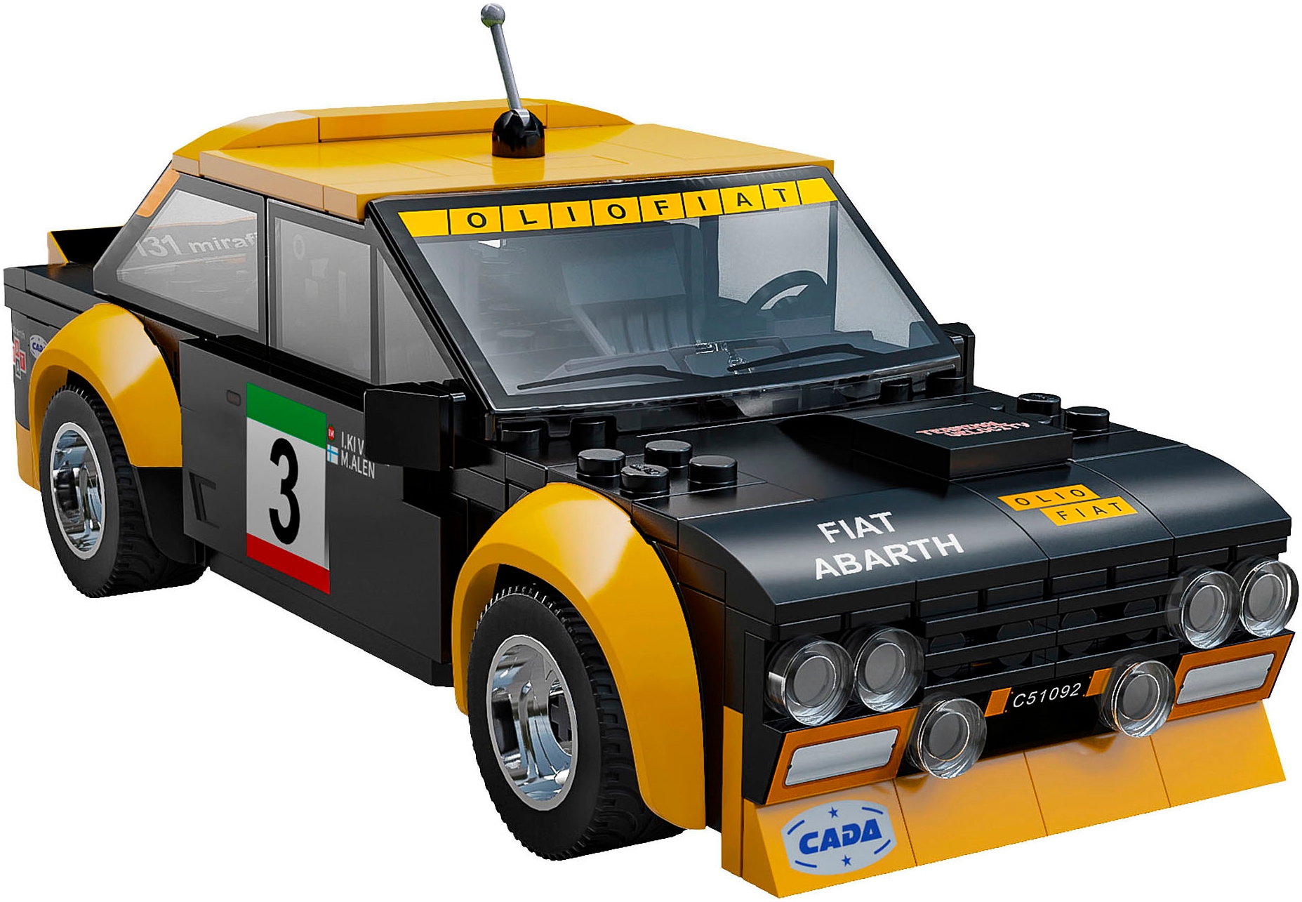 Jamara RC-Auto »CaDA, Fiat Abarth 131 1:20 schwarz 2,4GHz Bricks«, (216 tlg.)