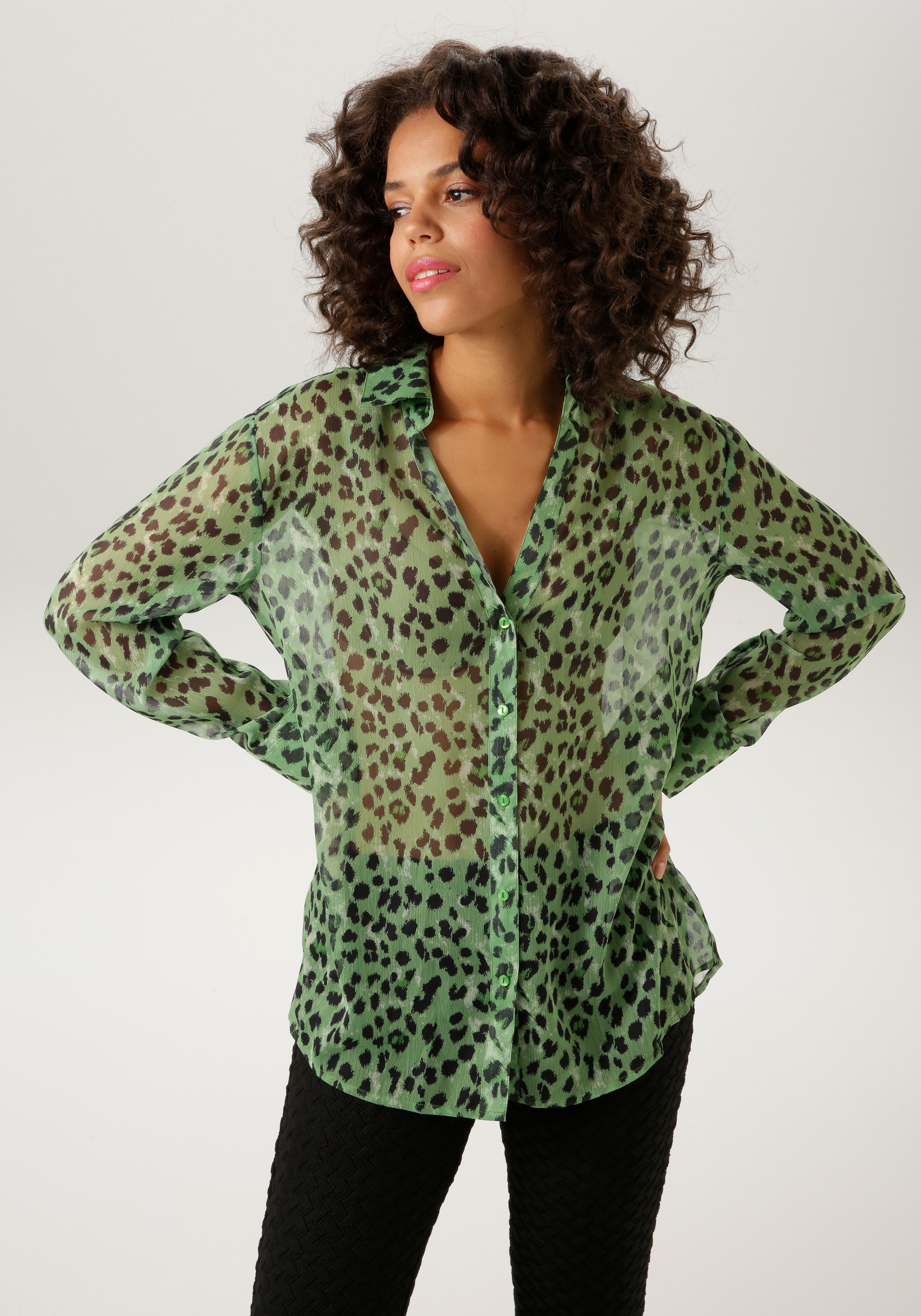 Aniston CASUAL Hemdbluse, mit Animal-Print NEUE KOLLEKTION kaufen trendfarbenem - online