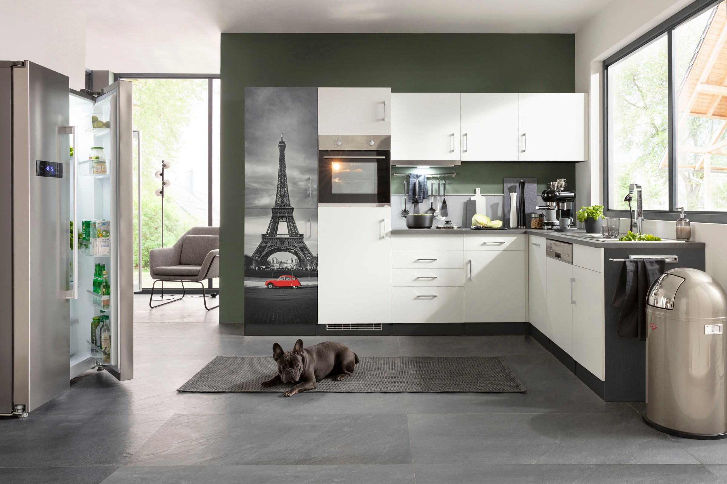 HELD MÖBEL Winkelküche »Paris«, Stellbreite 290/220 cm, wahlweise mit Induktionskochfeld