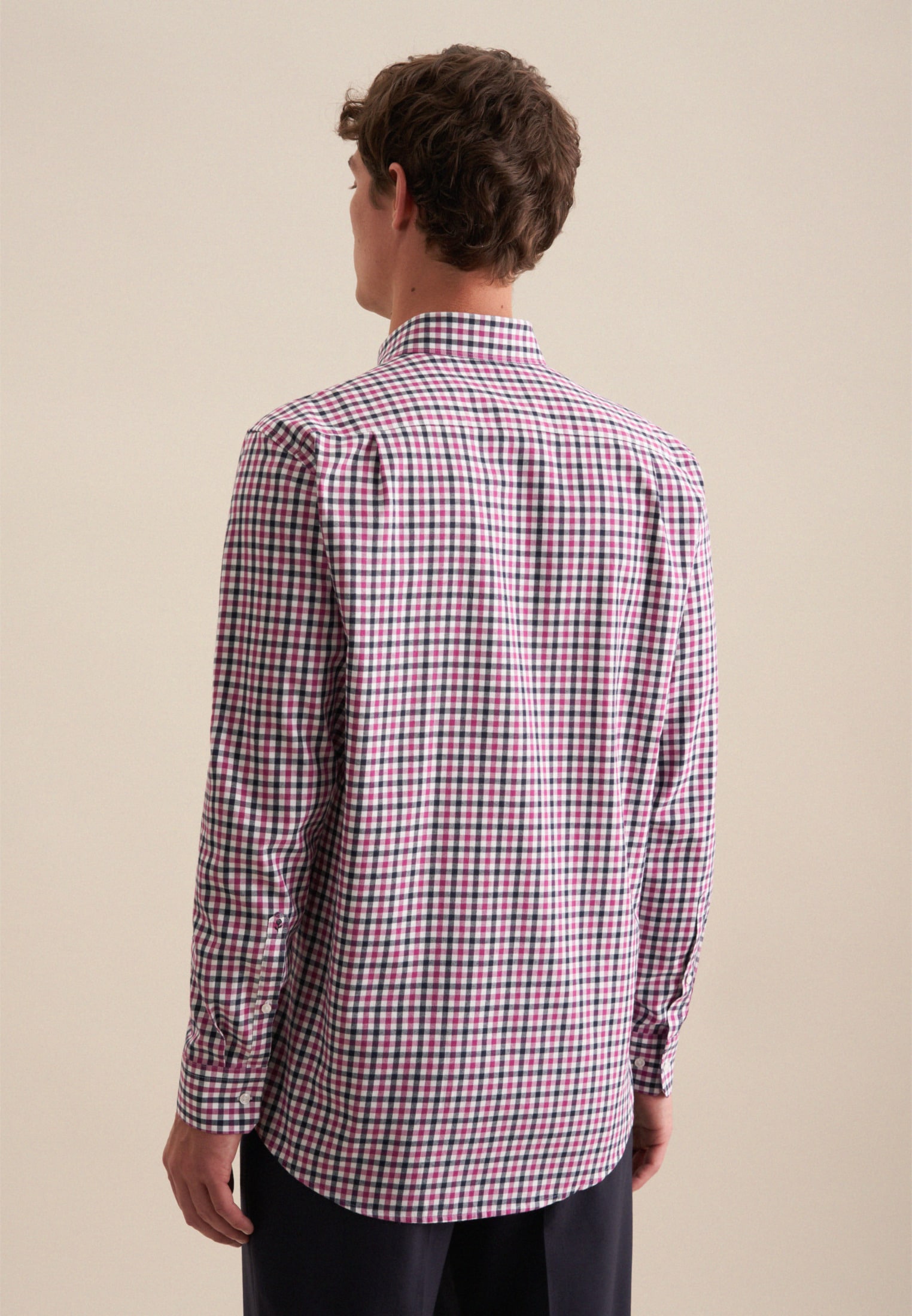 seidensticker Flanellhemd »Regular«, Regular Langarm Button-Down-Kragen Karo