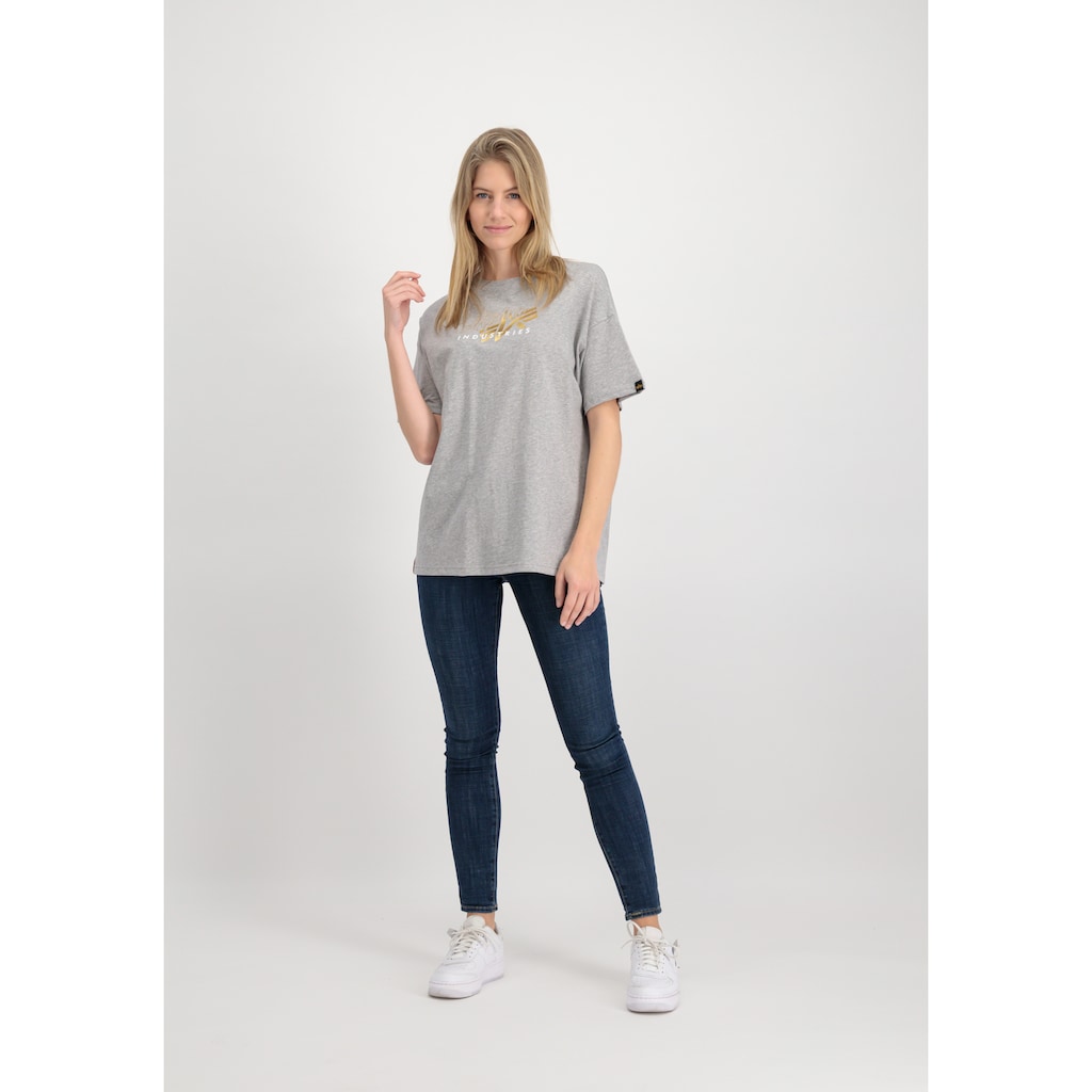 Alpha Industries T-Shirt »ALPHA INDUSTRIES Women - T-Shirts Gold Logo OS T Wmn«