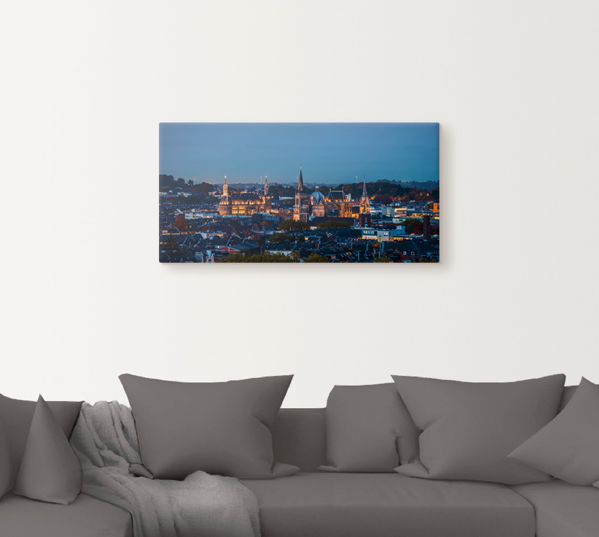 Artland Wandbild »Aachen Skyline II«, Deutschland, (1 St.), als Alubild, Leinwandbild, Wandaufkleber oder Poster in versch. Größen