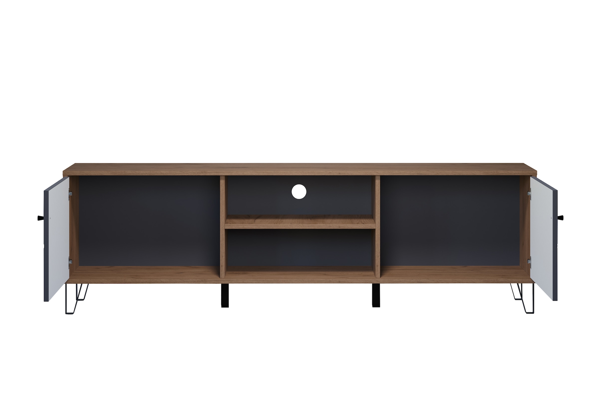 Places of Style Lowboard »Molveno«, (1 St.), Kommode, mit strukturierten Fronten, Soft-Close, B 183 cm