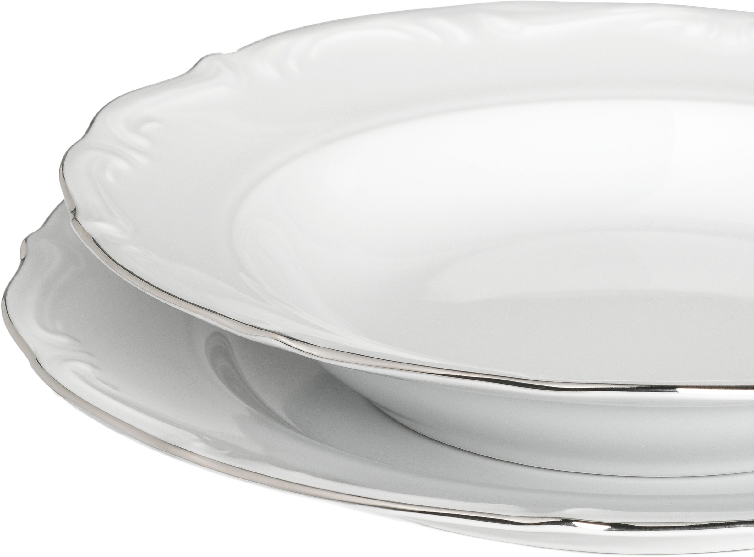 CreaTable Teller-Set »Maria Theresia, Tellerset 18-tlg«, (Set, 18 tlg.), Traditionelle Porzellanform