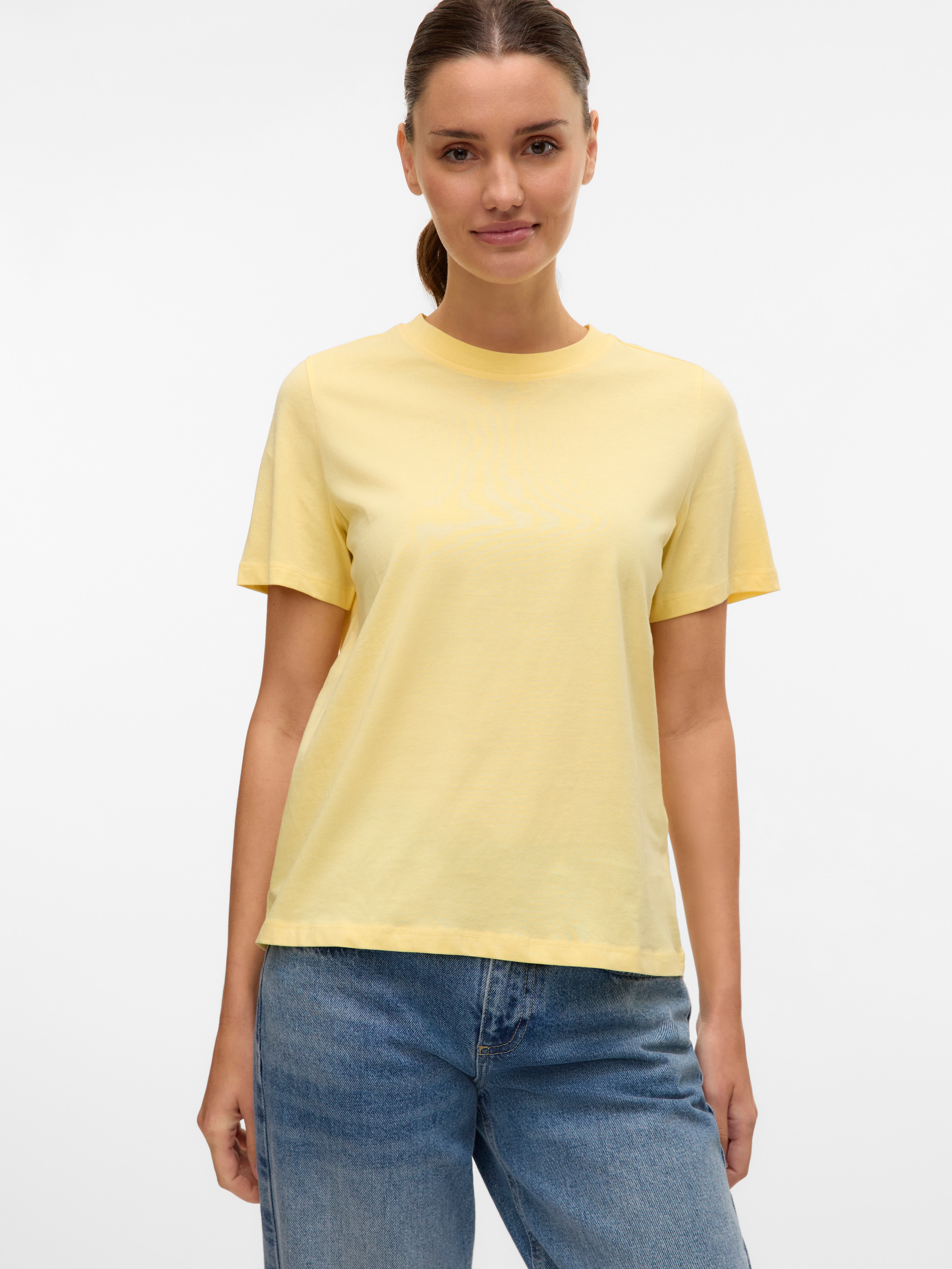 Vero Moda Kurzarmshirt »VMPAULINA SS T-SHIRT GA JRS NOOS« Baumwolle, regular fit