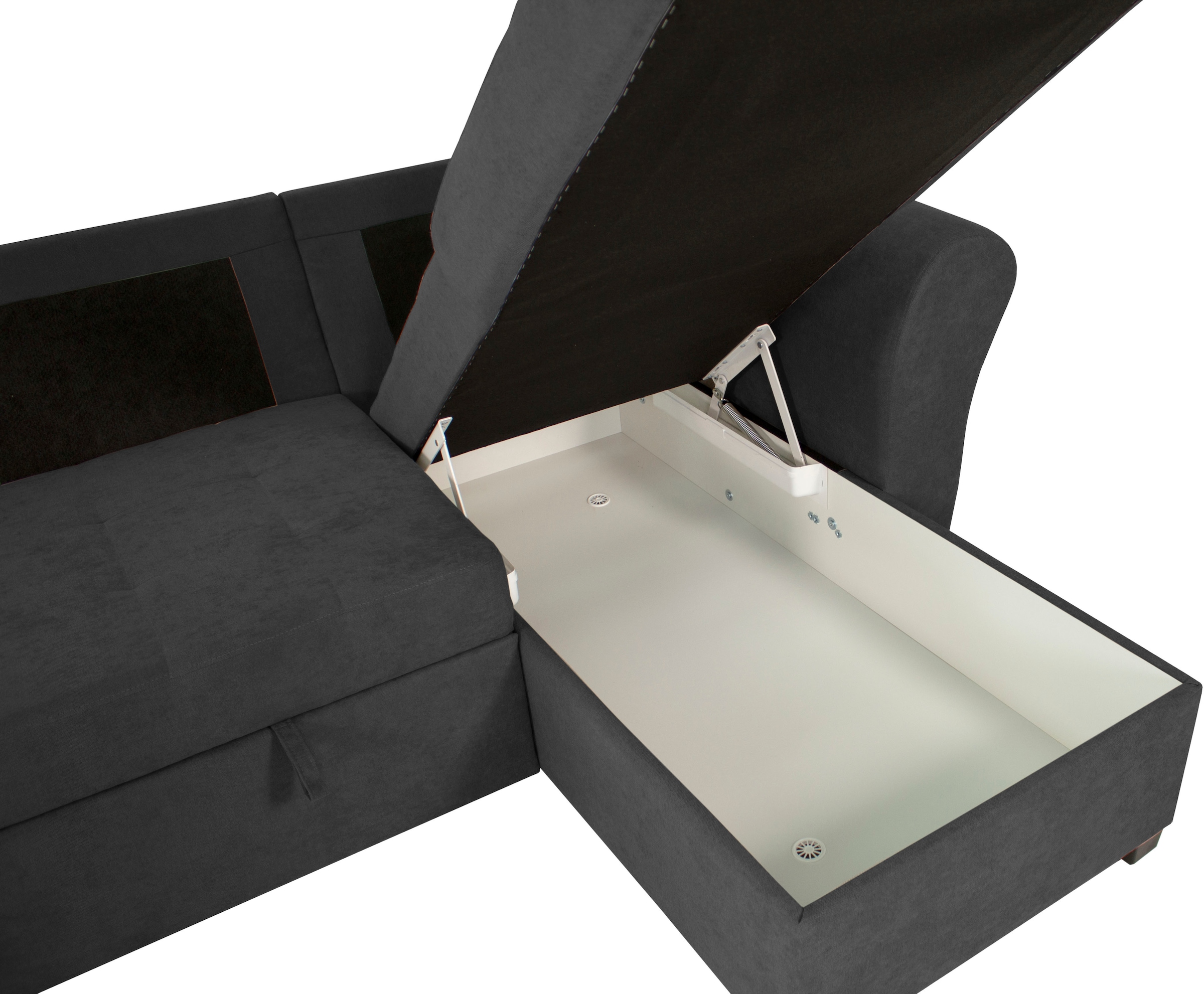 Trends by HG Ecksofa »LASSE, L-Form«, (2 St.), inkl. Schlaffunktion & Bettkasten