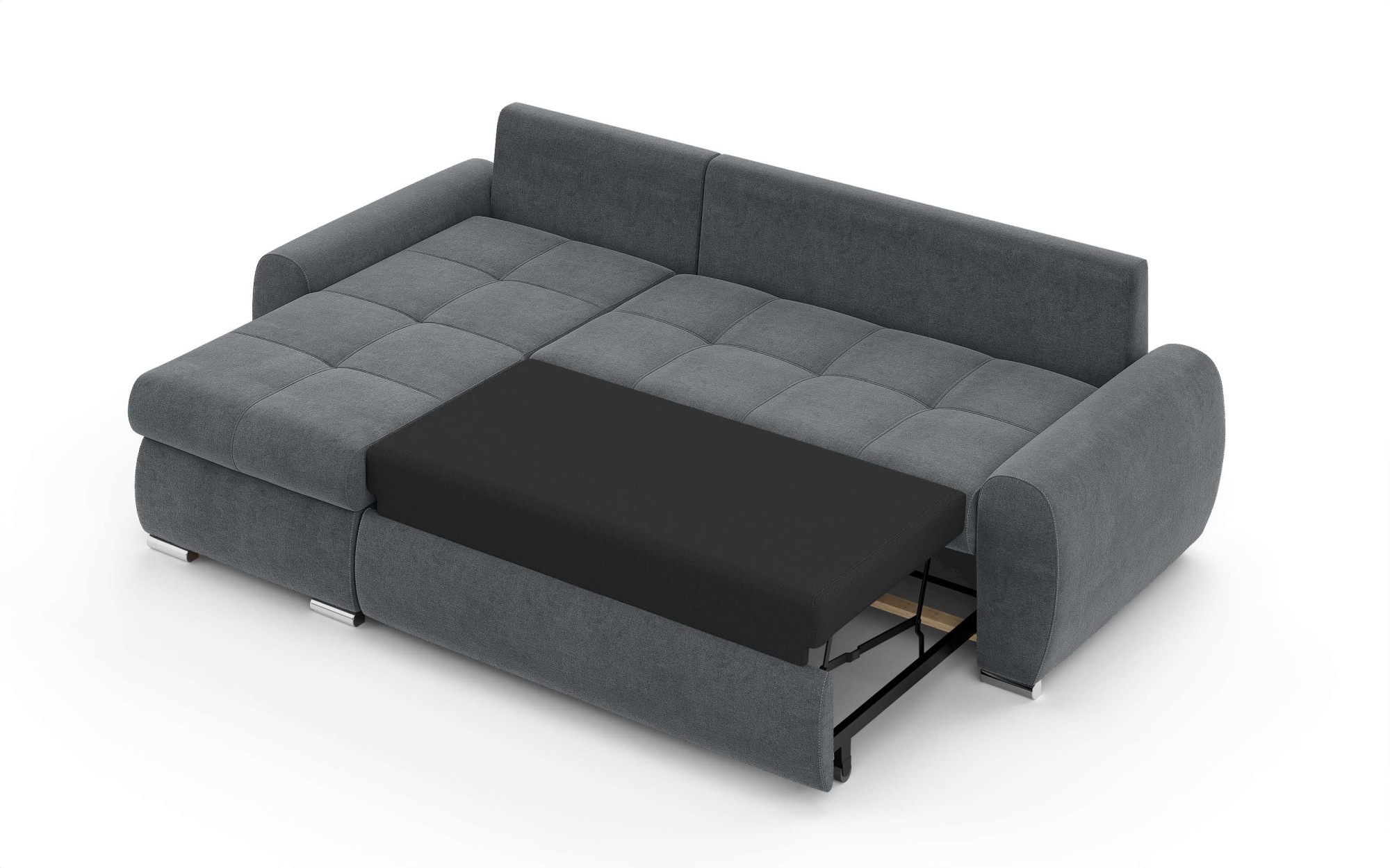 INOSIGN Ecksofa »HAVERHILL Schlafsofa mit Bettkasten, Maße B/H/T: 237/89/166 cm«, L-Form mit Recamiere links oder rechts bestellbar, Wellenunterfederung