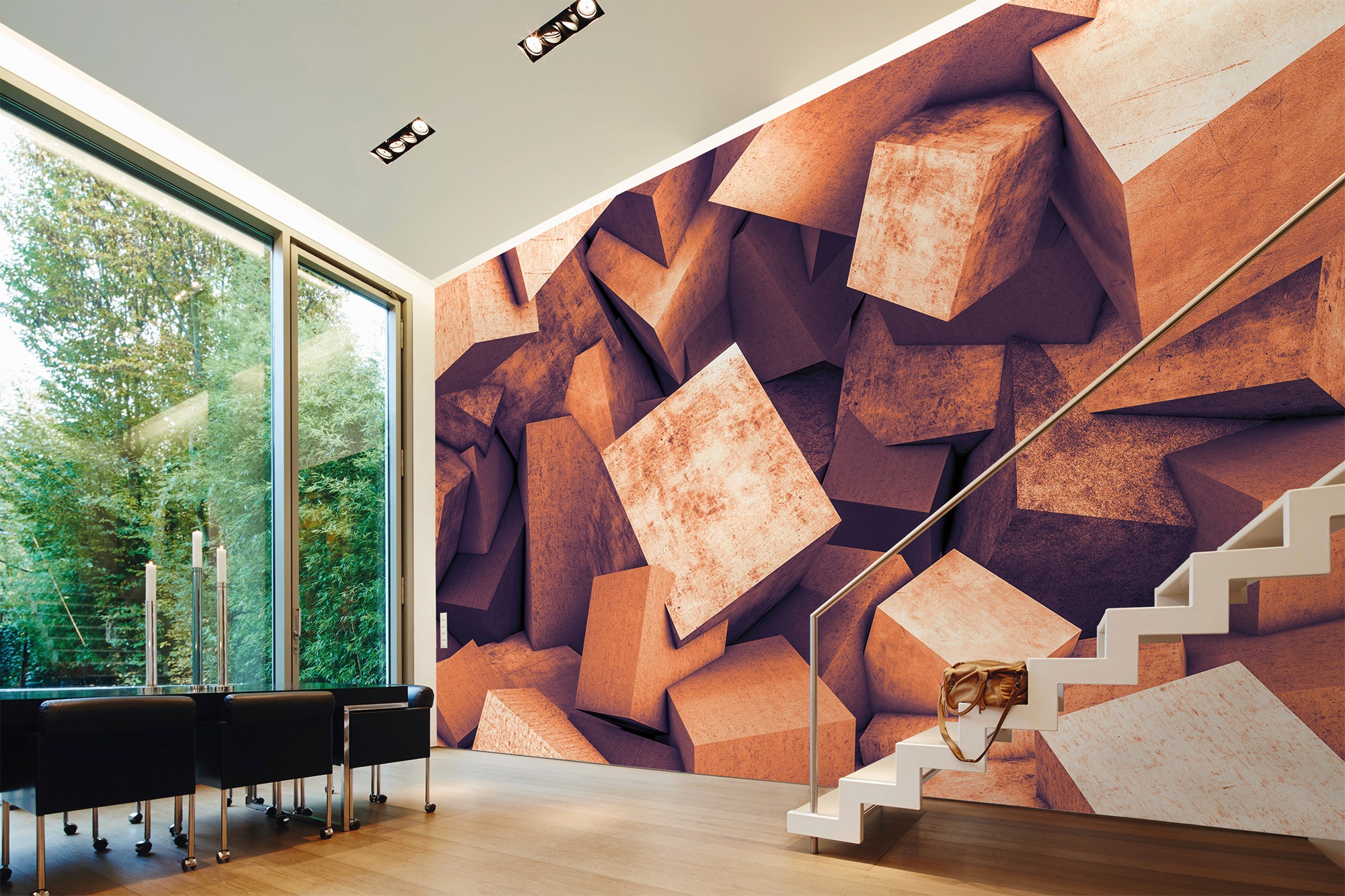 living walls Fototapete »Designwalls Concrete Blocks 2«, Vlies, Wand, Schräge, Decke