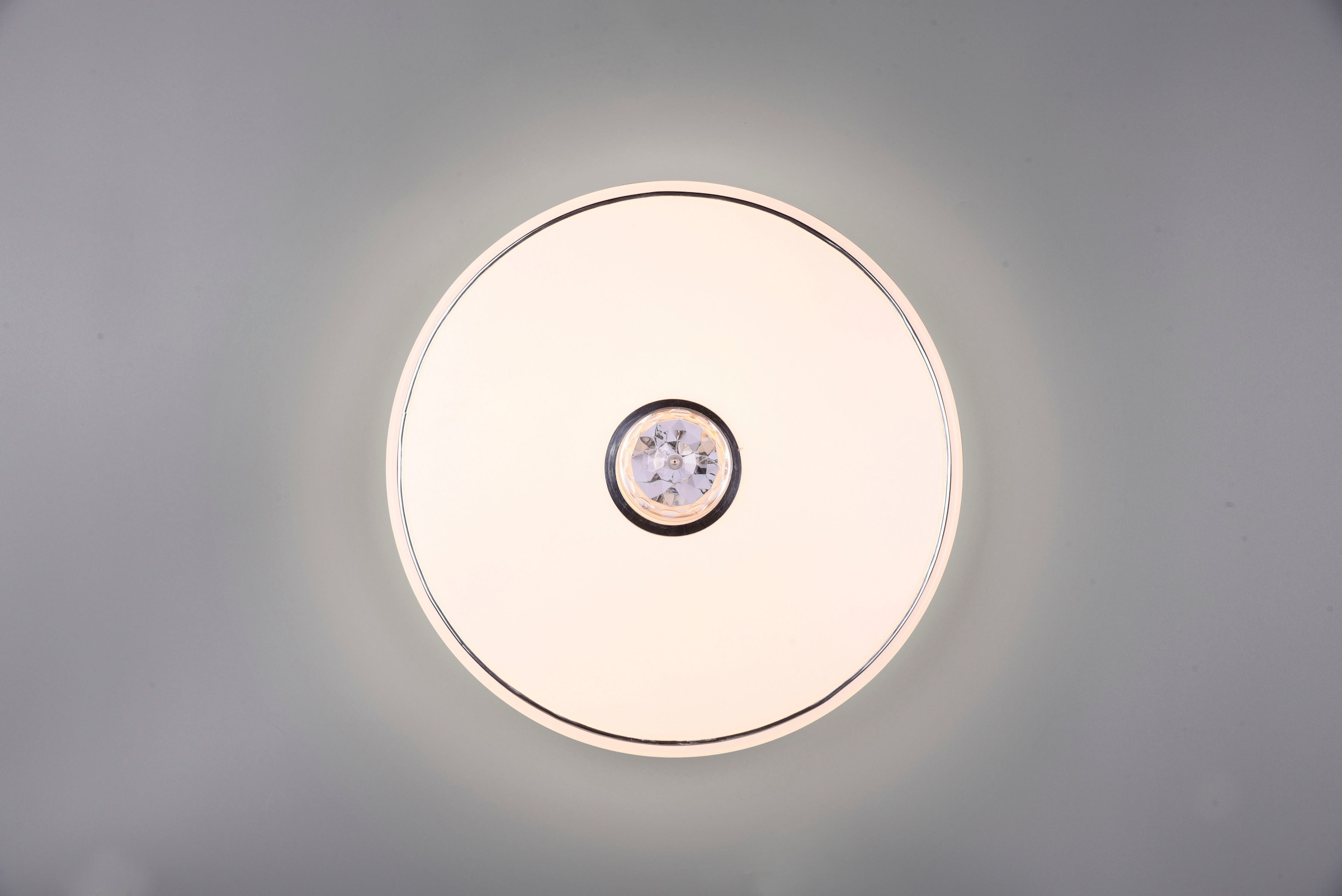 TRIO Leuchten LED Deckenleuchte »Rave«, 1 flammig, Leuchtmittel LED-Board | LED fest integriert, Deckenlampe mit Fernbedienung Farbwechsel RGB 3000K Ø 38cm dimmbar