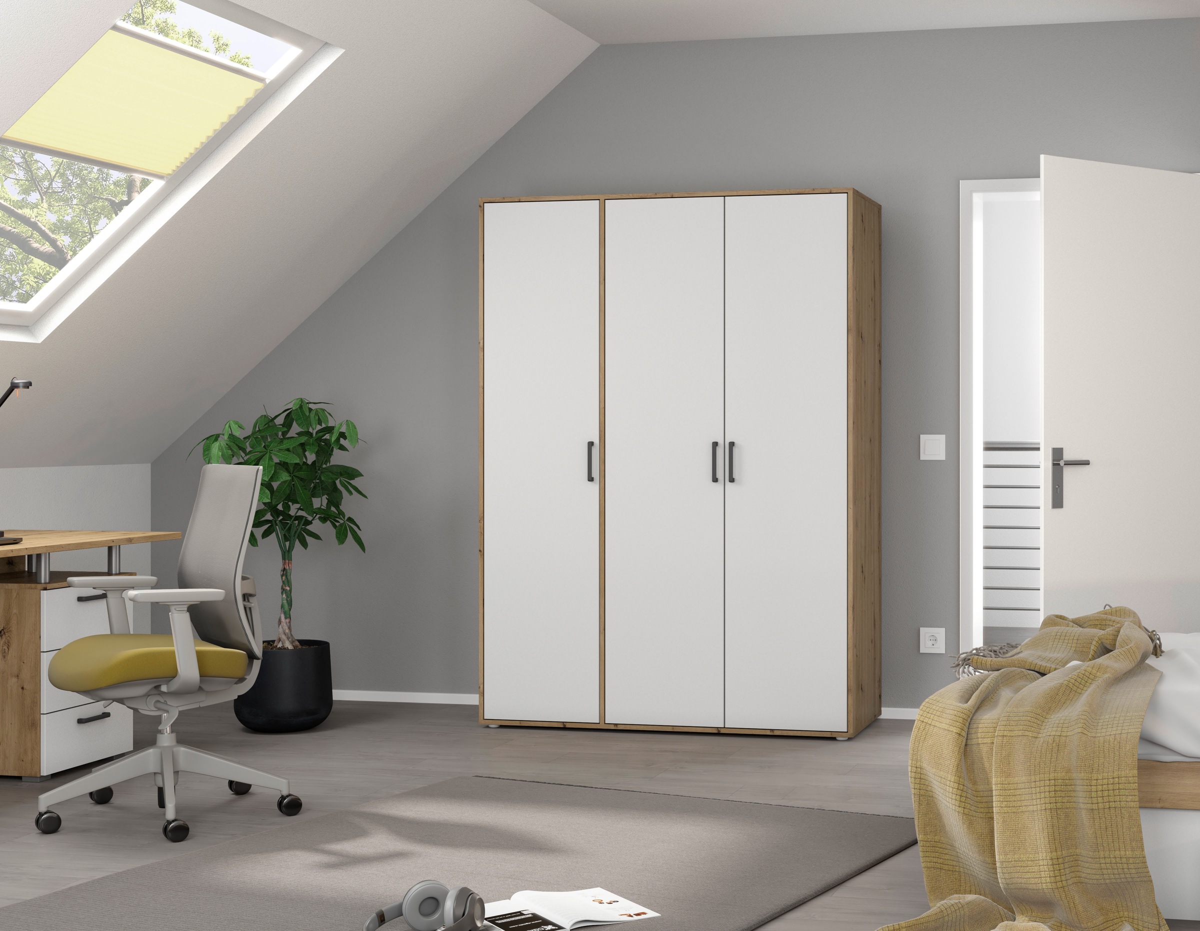 rauch Kleiderschrank »VOYAGER Otto´s Choice Garderobe Wäscheschrank TOPSELLER Schlafzimmer«, (in 3 verschiedenen Ausstattungen BASIC/CLASSIC/PREMIUM), Schrank mit modernen Griffen in viel Stauraum MADE IN GERMANY