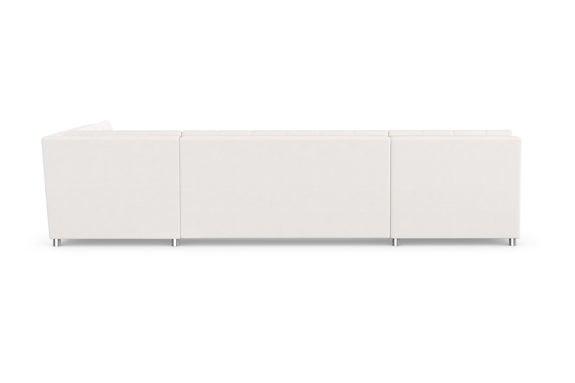 DOMO collection Wohnlandschaft »Treviso incl. Zierkissen, moderne Steppung, XXL: B/T/H: 364/201/83 cm«, wahlweise mit Bettfunktion, in vielen Bezugsarten auch in Cord U-Form
