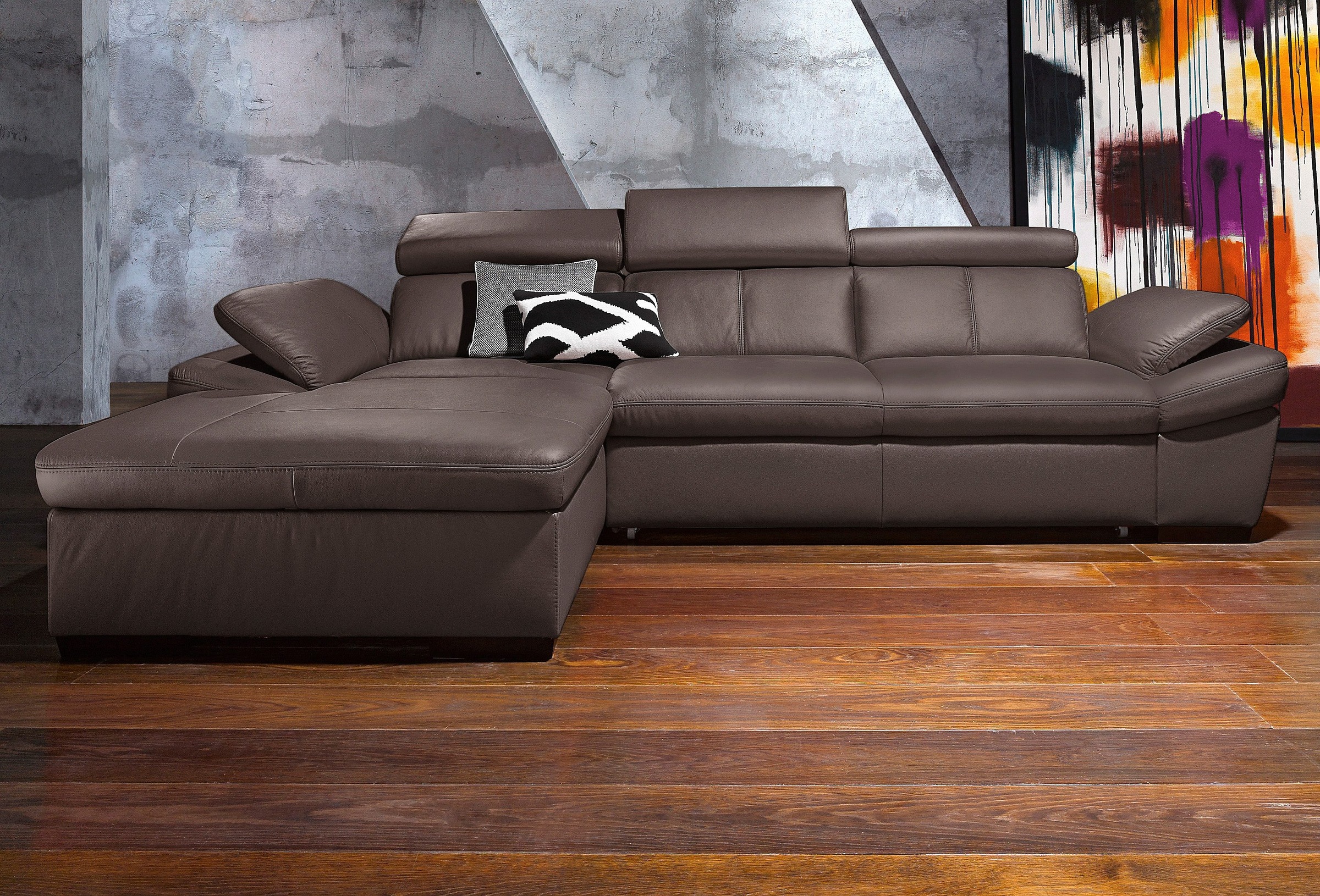 exxpo - sofa fashion Ecksofa "Salerno, inkl. Kopf- und Armteilverstellung, günstig online kaufen