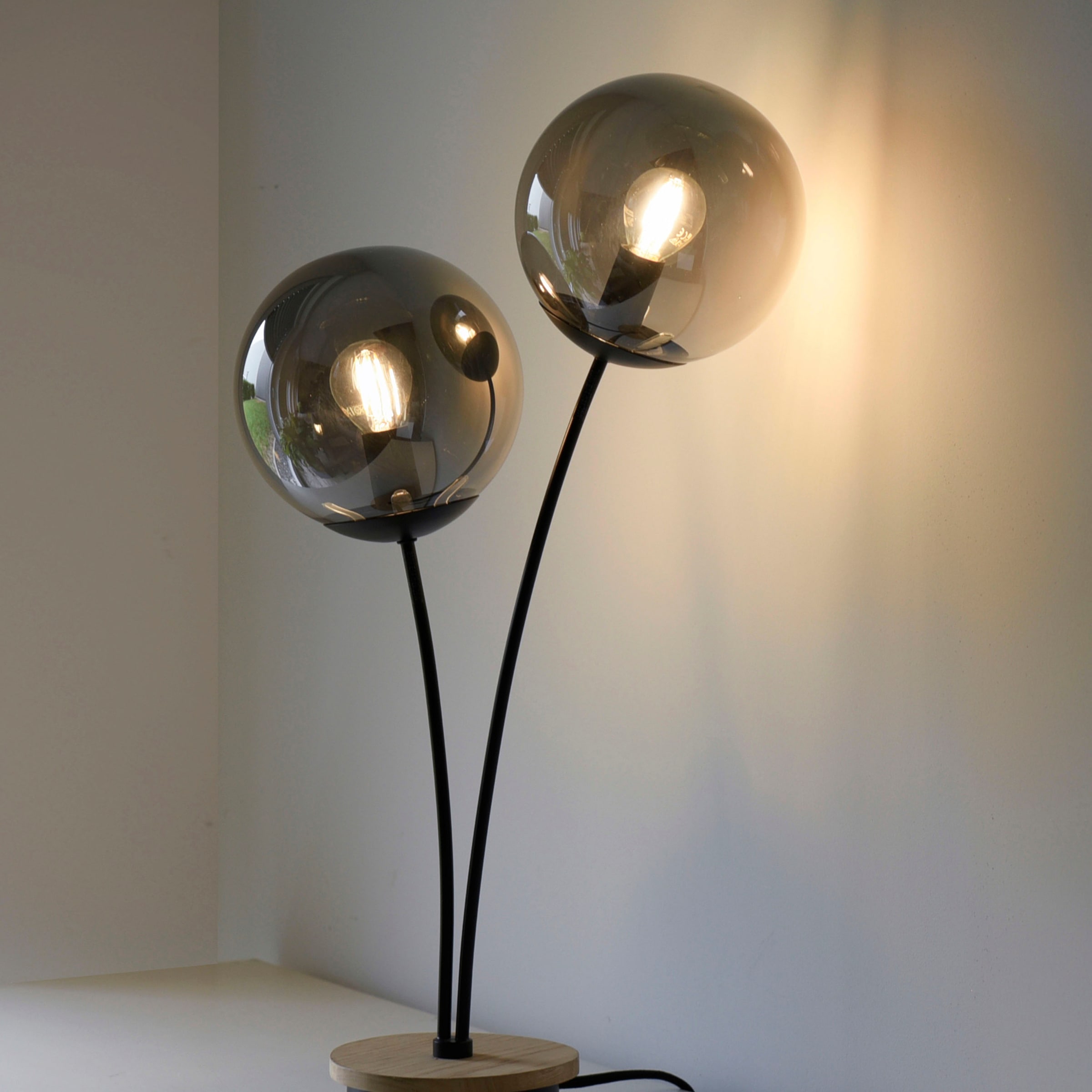 JUST LIGHT Tischleuchte »GREEN WIDO«, 2 flammig, Leuchtmittel E14 | ohne Leuchtmittel