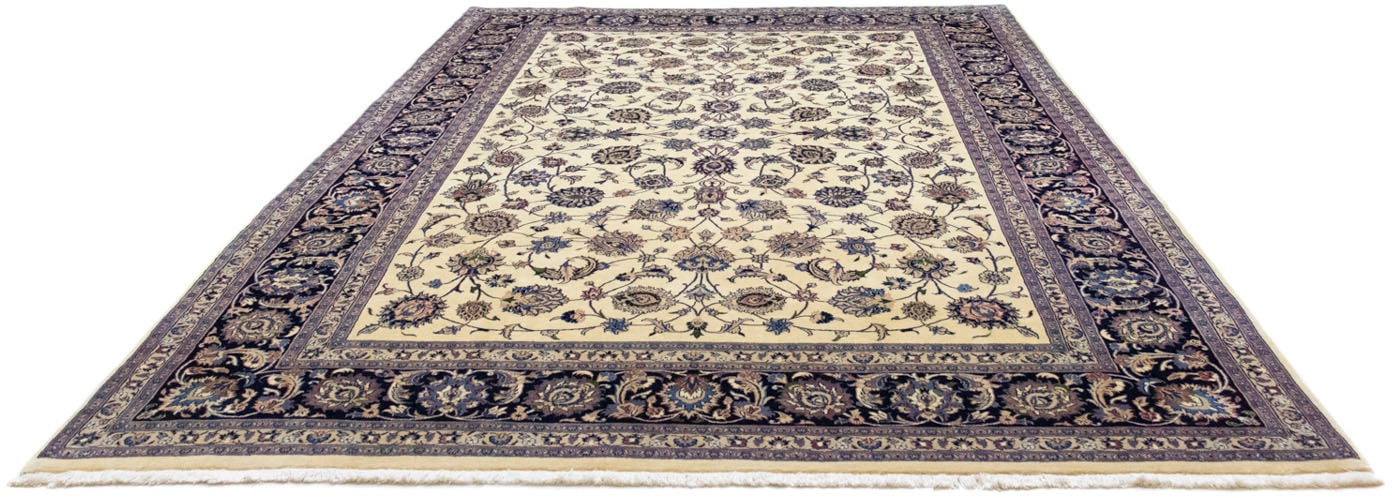 morgenland Wollteppich »Maschad Durchgemustert Beige chiaro 351 x 241 cm«, günstig online kaufen