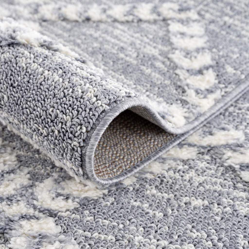 Carpet City Hochflor-Teppich »Focus 3022«, rechteckig, Boho-Teppich, besonders weich, Rauten Design, 3D-Effekt