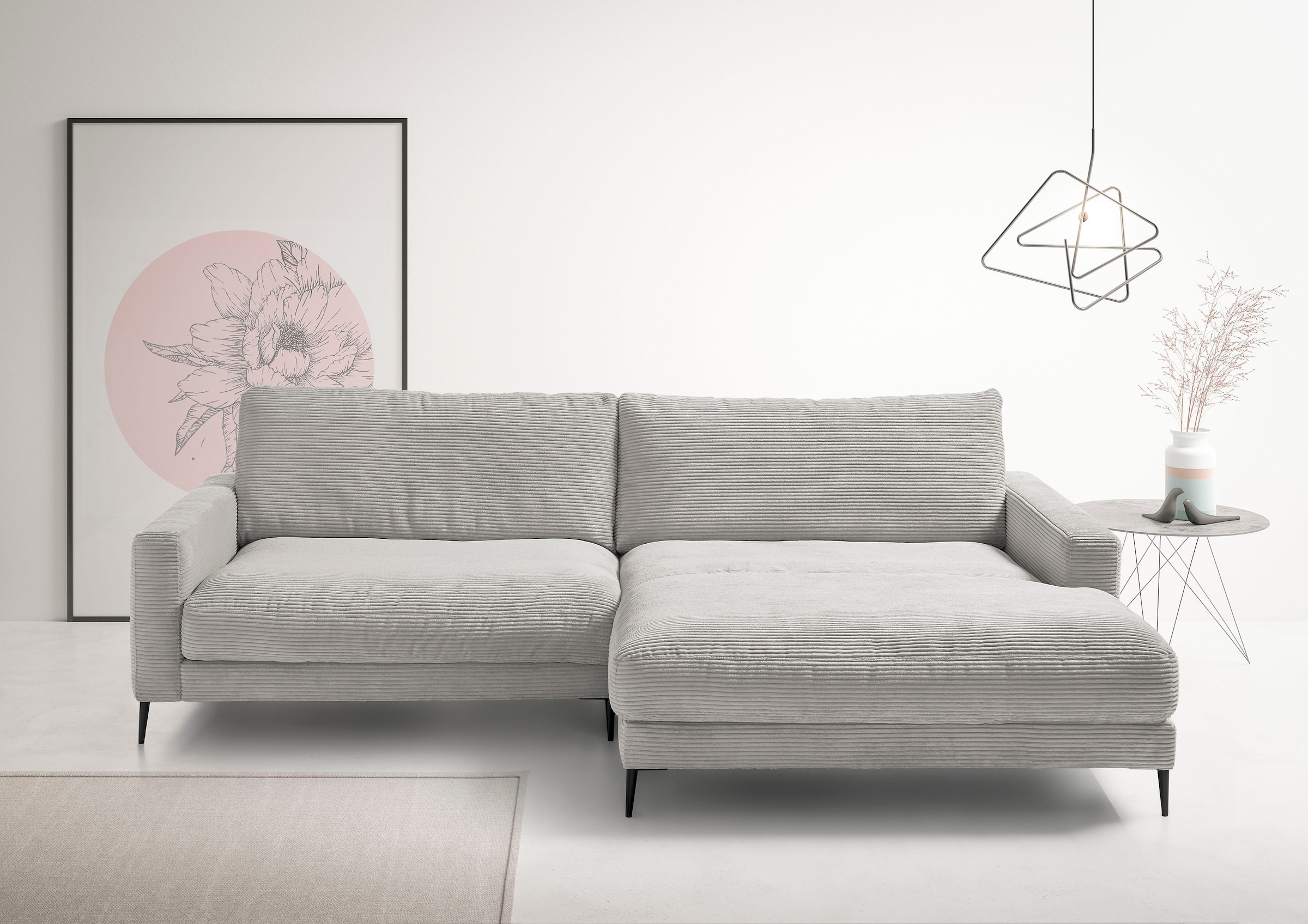 Home affaire Ecksofa »Downtown, B/T/H: 272/190/84 cm L-Form« weicher Sitzko günstig online kaufen