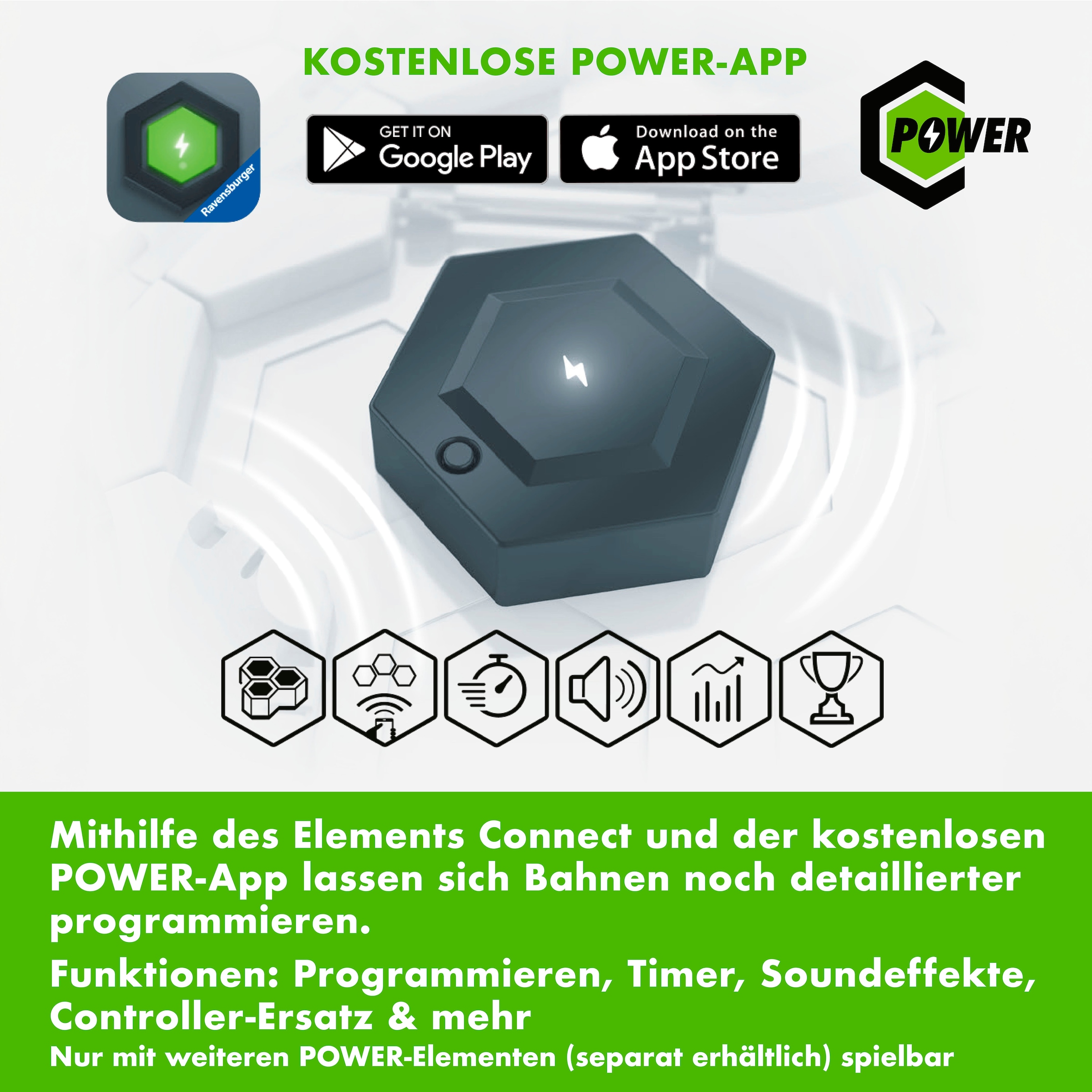 Ravensburger Kugelbahn-Bausatz »GraviTrax POWER Element Connect«