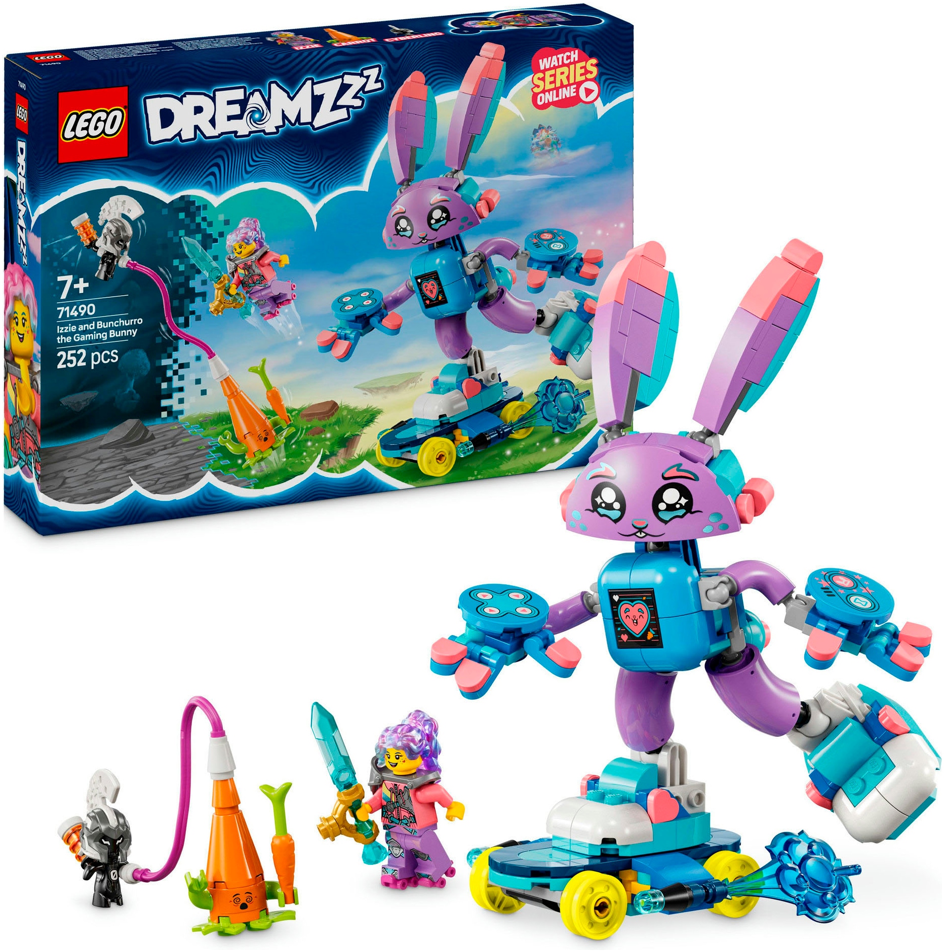 Konstruktionsspielsteine »Izzie und Bunchurro der Gaming-Hase (71490), LEGO DREAMZzz«,...