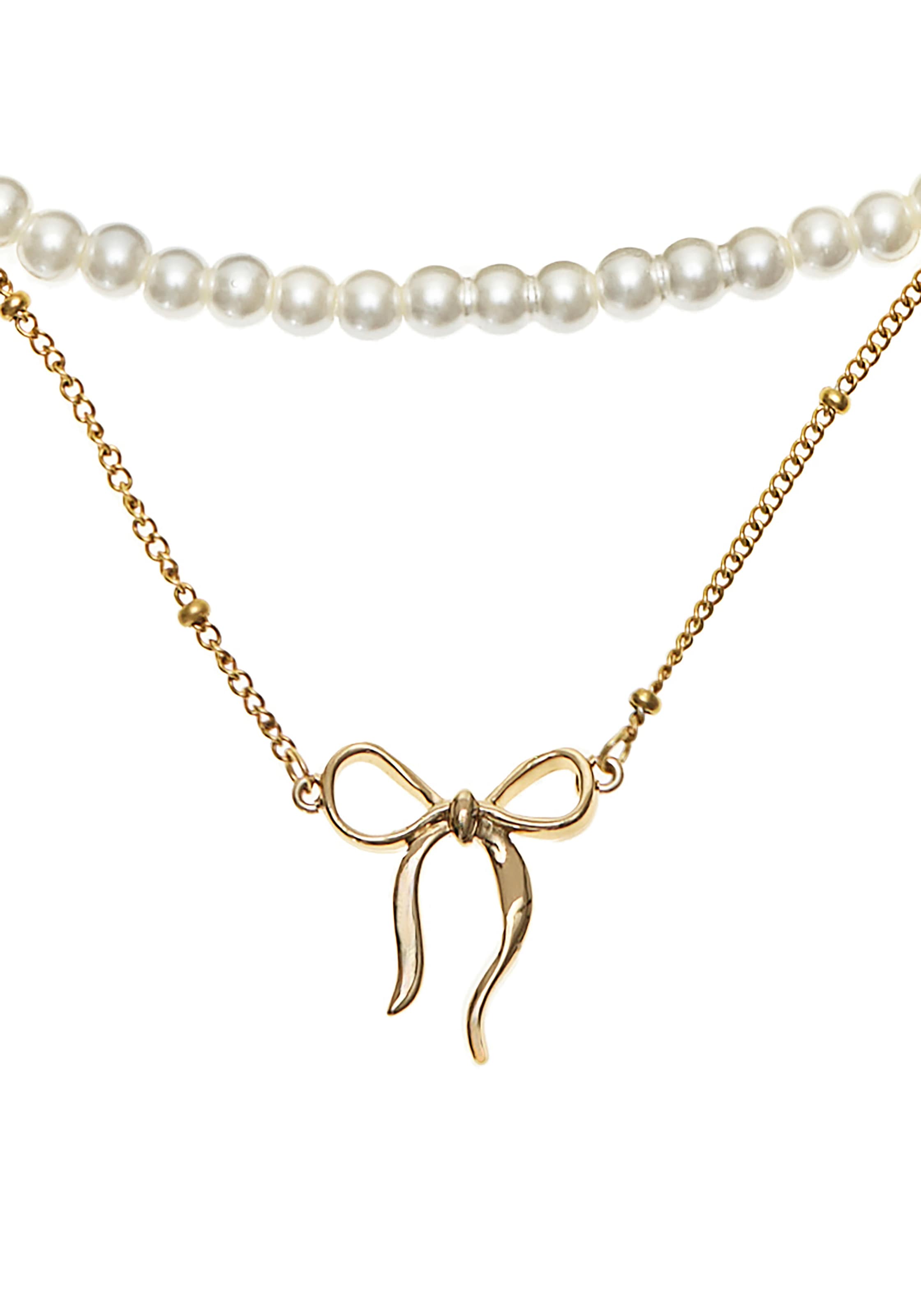 LASCANA Schmuckset »Edelstahlketten Set« (Set, Künstliche Süßwasserperlen, 2 Stk. tlg.)  2-teiliges Halsketten Set