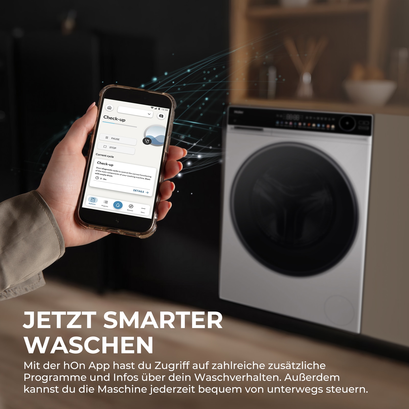 Haier Waschtrockner »HWD90-BP14667TU1« G7 Serie 9 kg /5 kg Trommelbeleuchtung & Wi-Fi