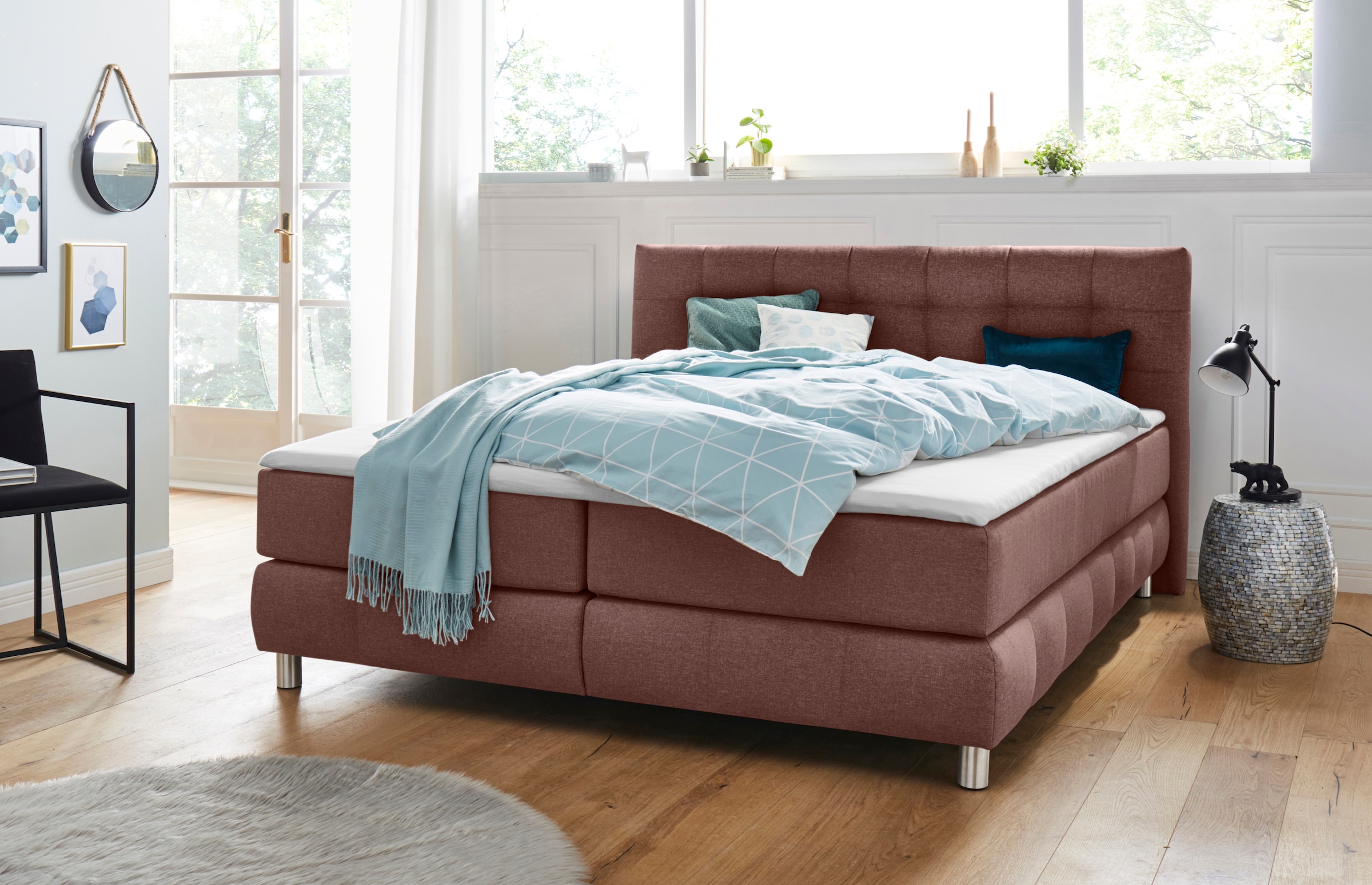 andas Boxspringbett »Salo«, incl. Topper, 6 Breiten, 2 Härtegrade, TFK auch in Härtegrad 4