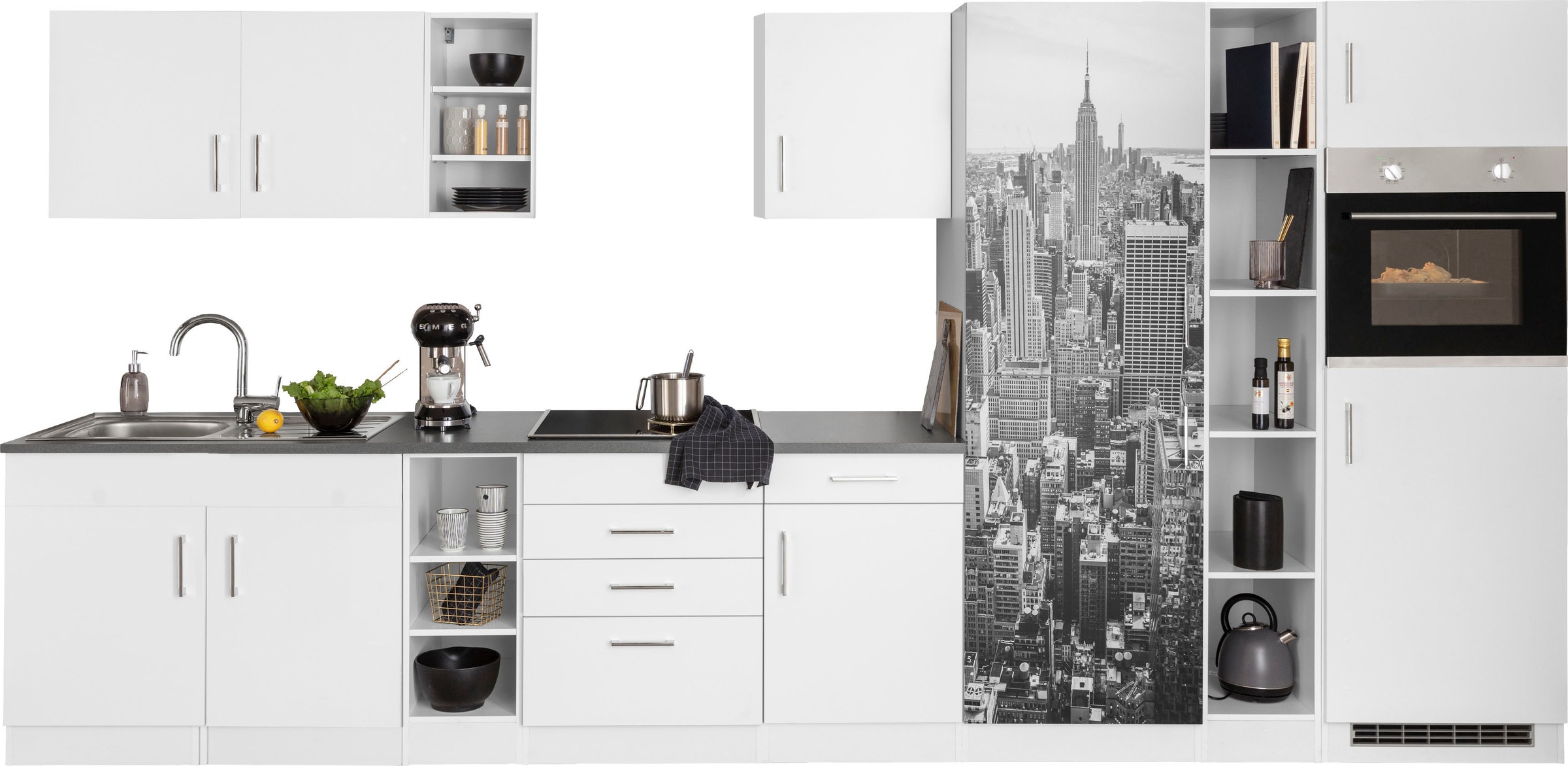 KOCHSTATION Küchenzeile »KS-Paris – Küchen mit einzigartigen Fotomotiven au günstig online kaufen