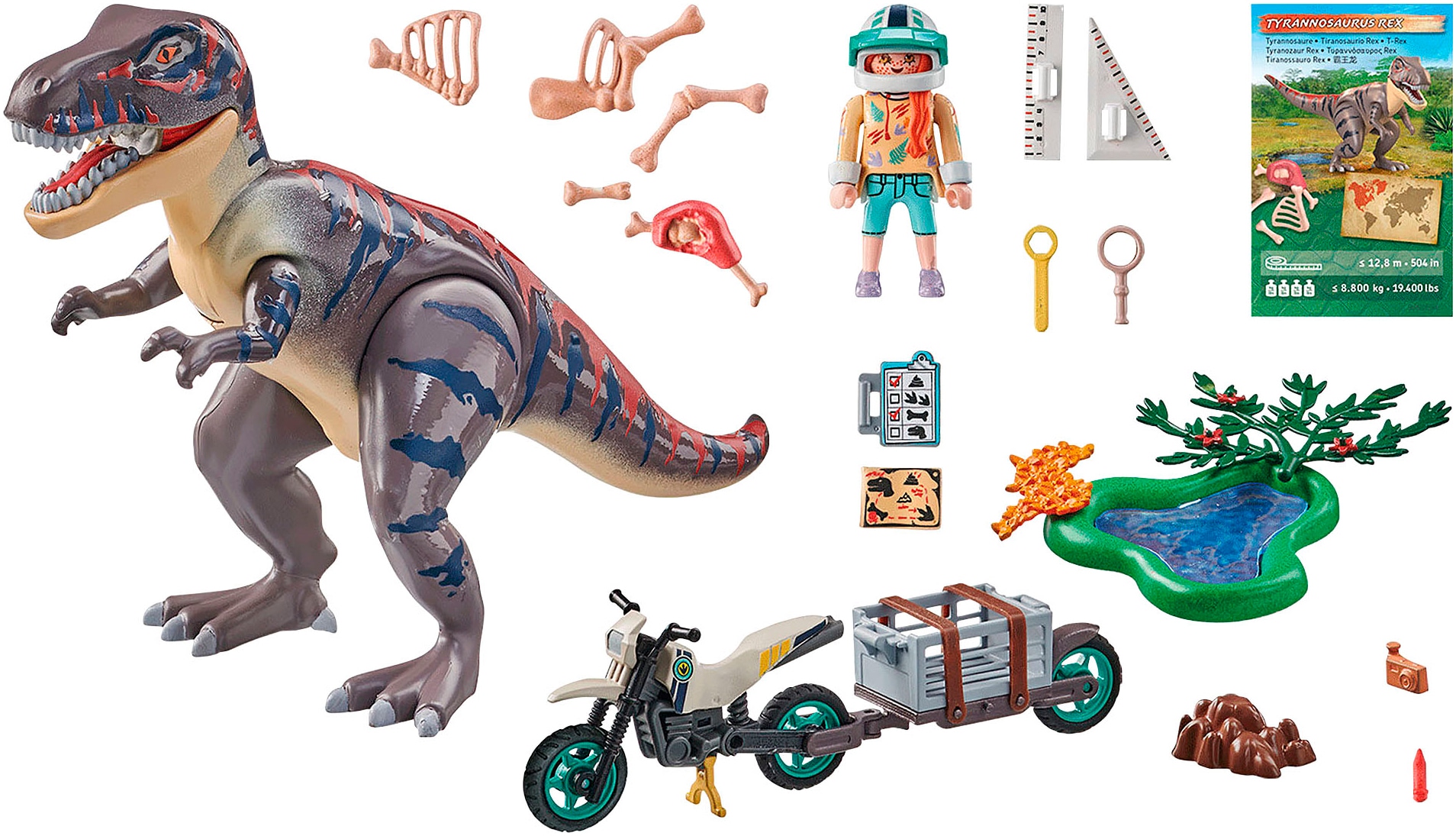 Playmobil® Konstruktions-Spielset »T-Rex-Spurensuche (71524), Dinos«, (46 St.), Made in Europe