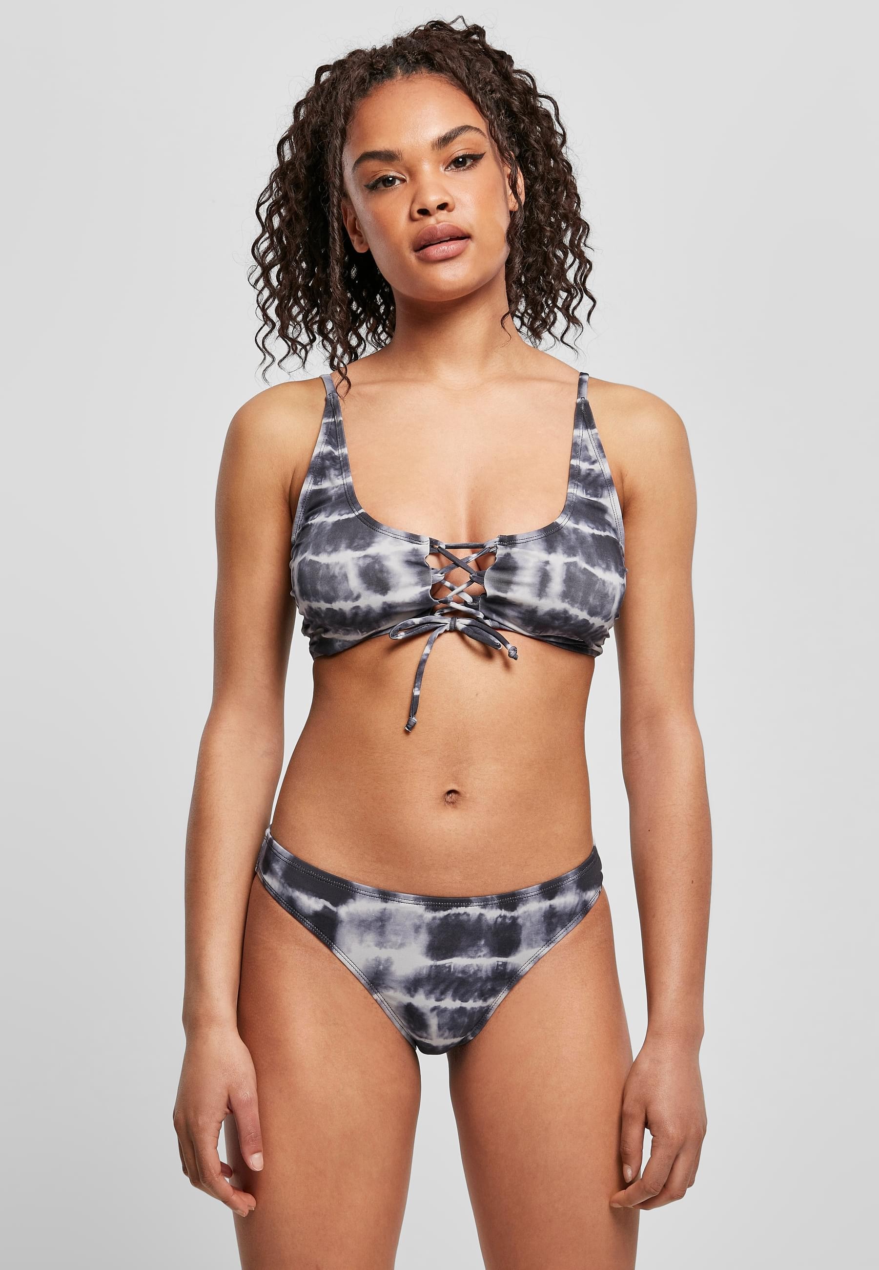 URBAN CLASSICS Bügel-Tankini »Urban Classics Damen Ladies Lace Up Tie Dye Bikini«