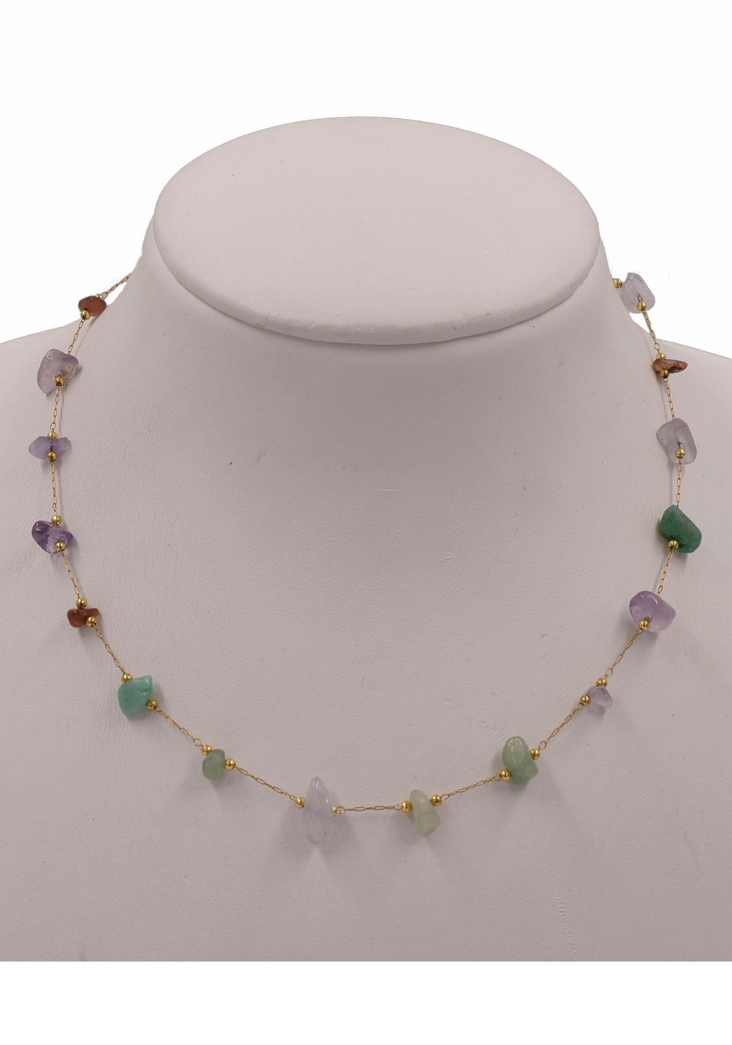 Firetti Collier »Schmuck Geschenk Halsschmuck Halskette Edelstein Farbstein«, mit Edelsteinen