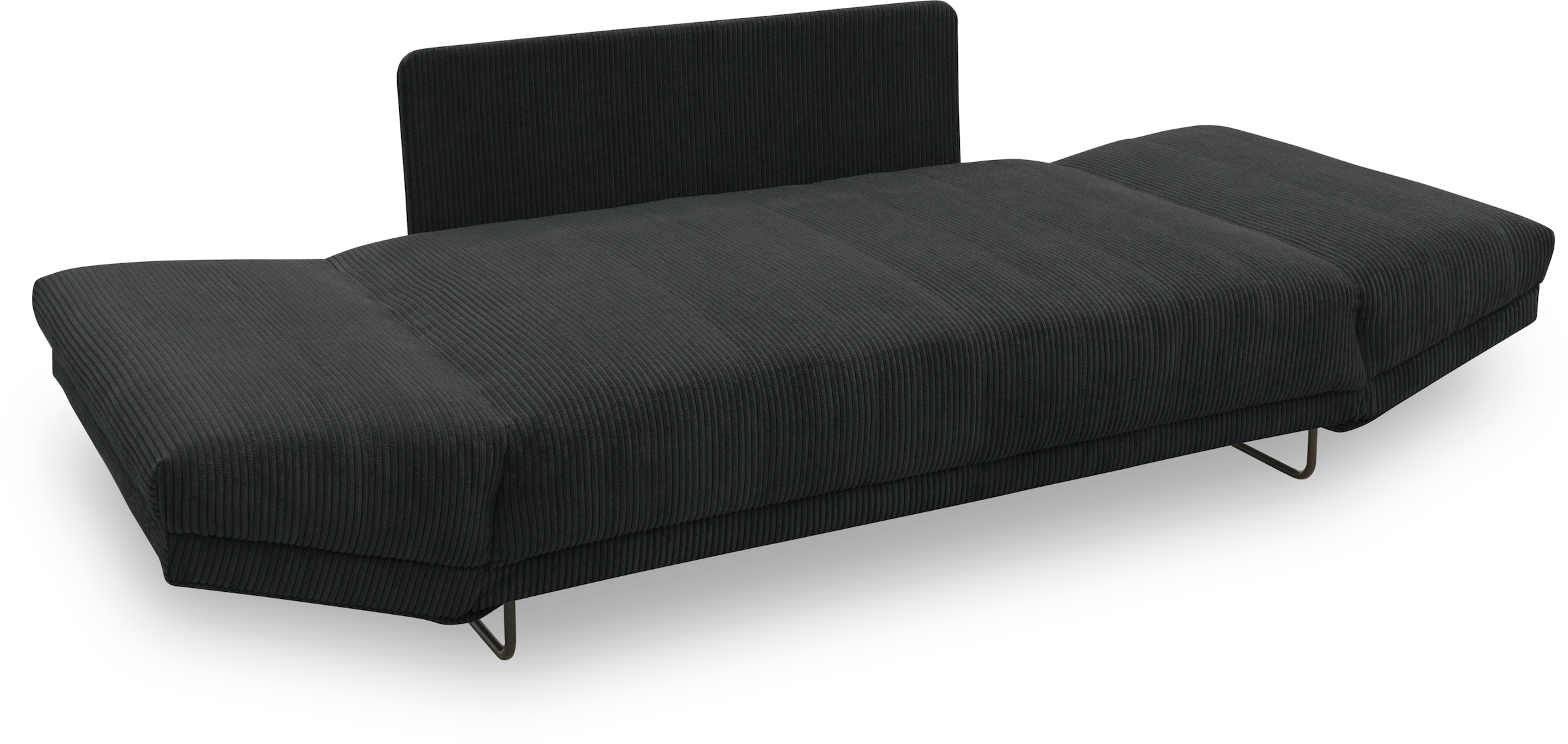 INOSIGN Schlafsofa »Jadelyn mit klappbaren Armlehnen,«, Federkern, Cord-Bezug, incl. 2 Armlehnkissen, Liegefläche 97x250 cm