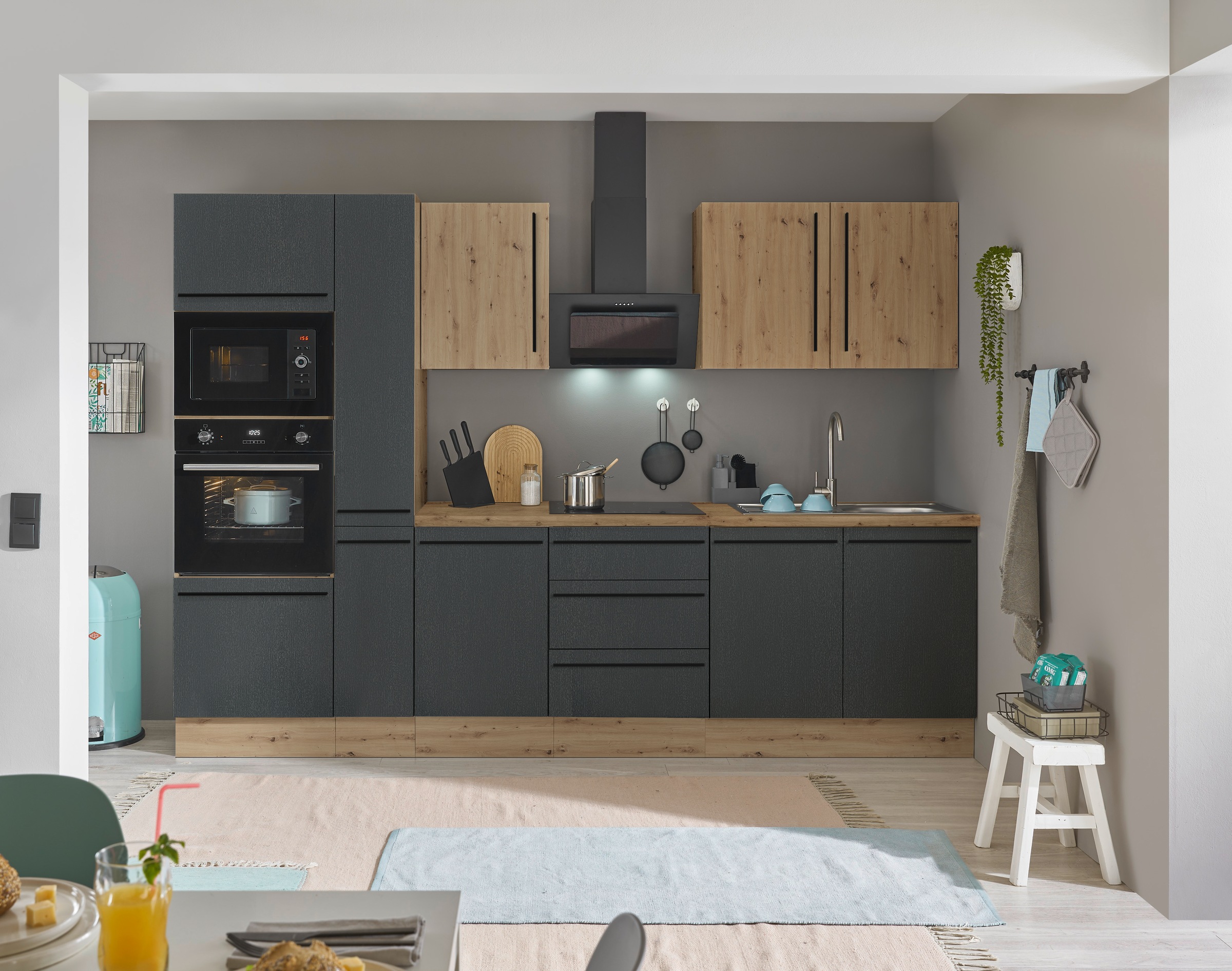 KOCHSTATION Küchenzeile »Florida« Breite 300 cm, wahlweise mit E-Geräten,So günstig online kaufen