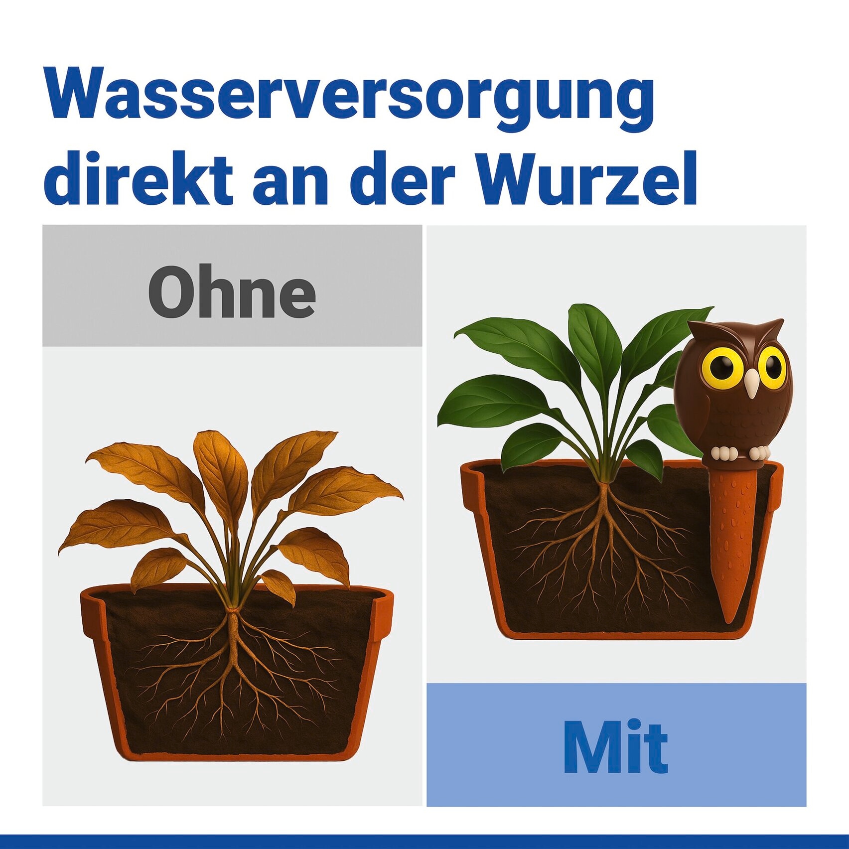 Maximex Bewässerungssystem »Eule JUMBO« ()  Bewässerungsspike, 1,6 l, für automatische Pflanzenbewässerung