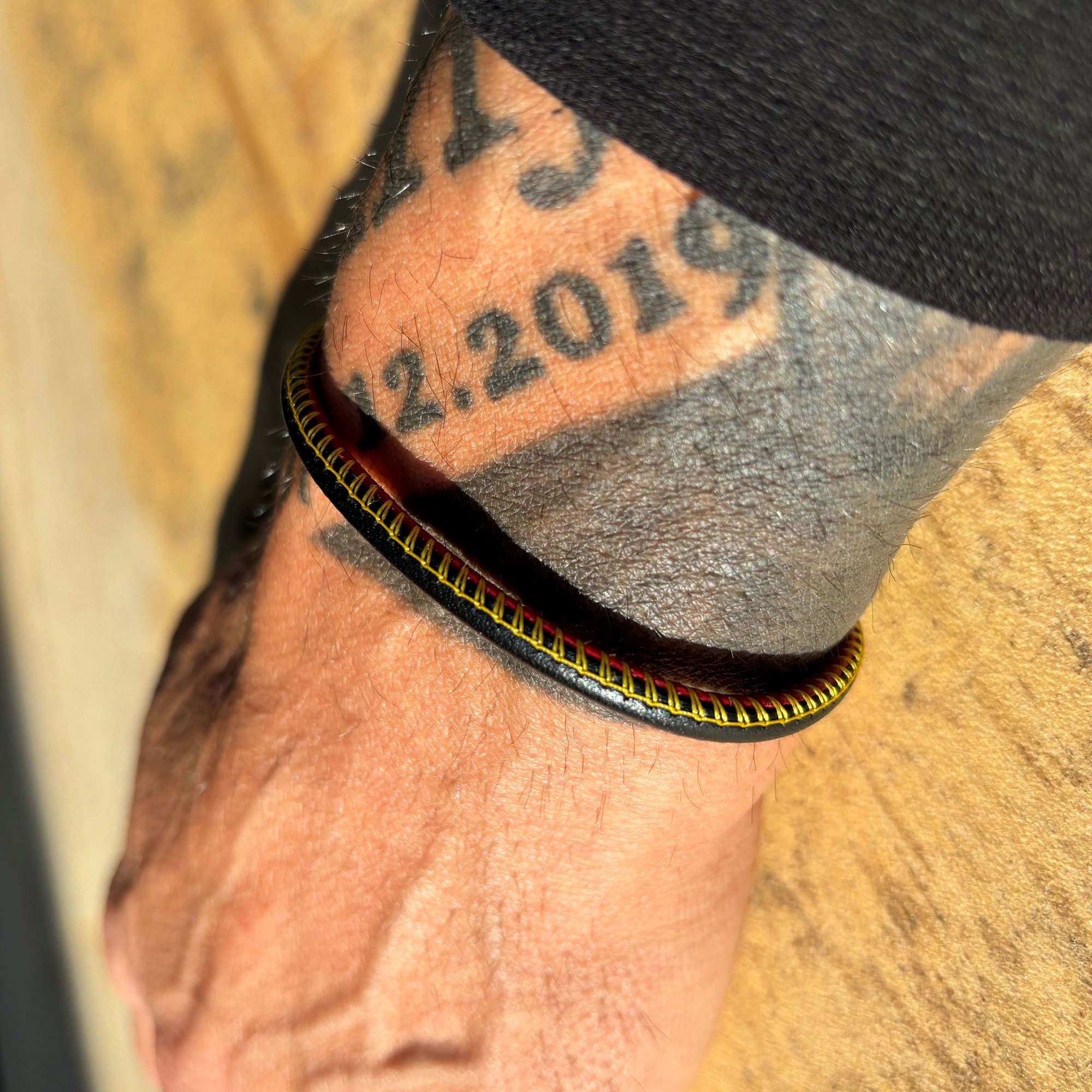 Zeeme Armband »echt Leder mit Deutschland-Farben 19cm«