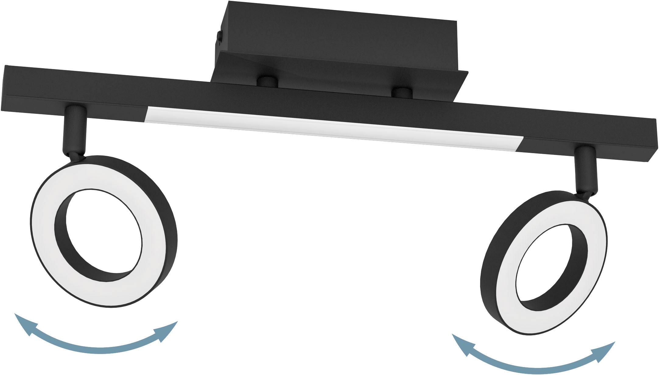 EGLO Deckenspot »CARDILLIO 2«, Leuchtmittel LED-Modul | LED fest integriert, Deckenspot in schwarz aus Alu, Stahl - 3,2W und 3,3W - Warmweiß