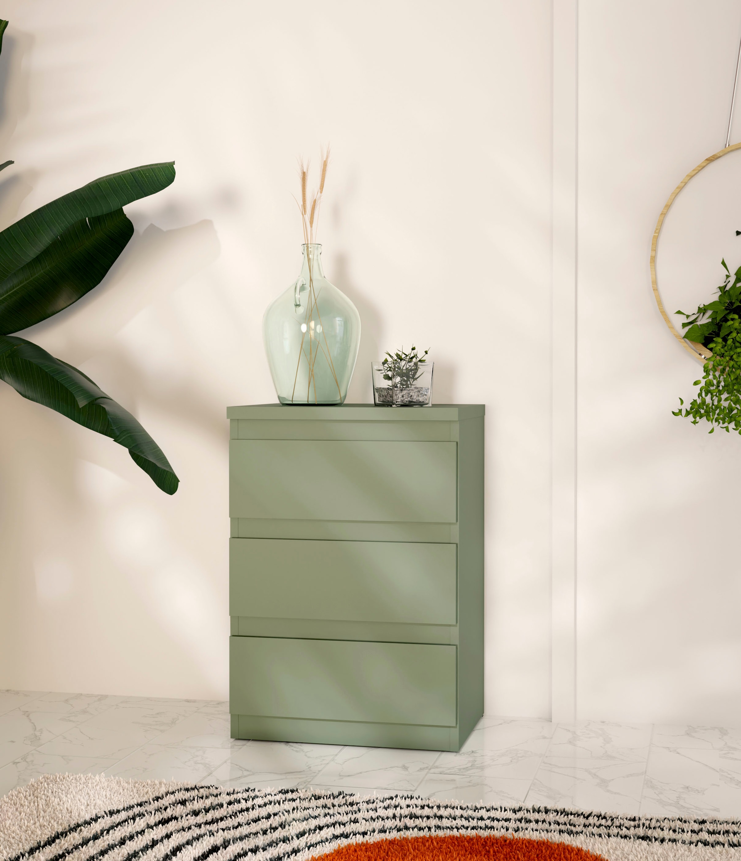FORTE Kommode »Edmore« Kommode, Boxspringbett, Stauraum Salbei