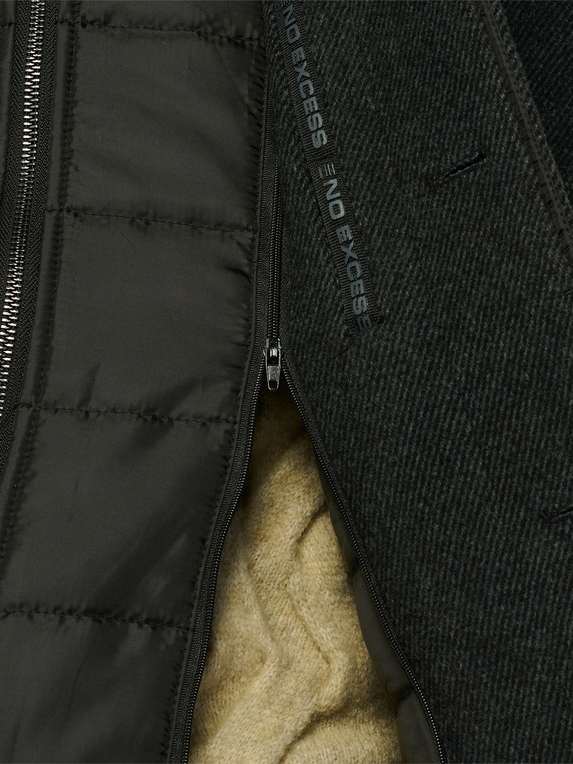 NO EXCESS Parka »No Excess Jacke Long Fit mit abnehmbarer Front«