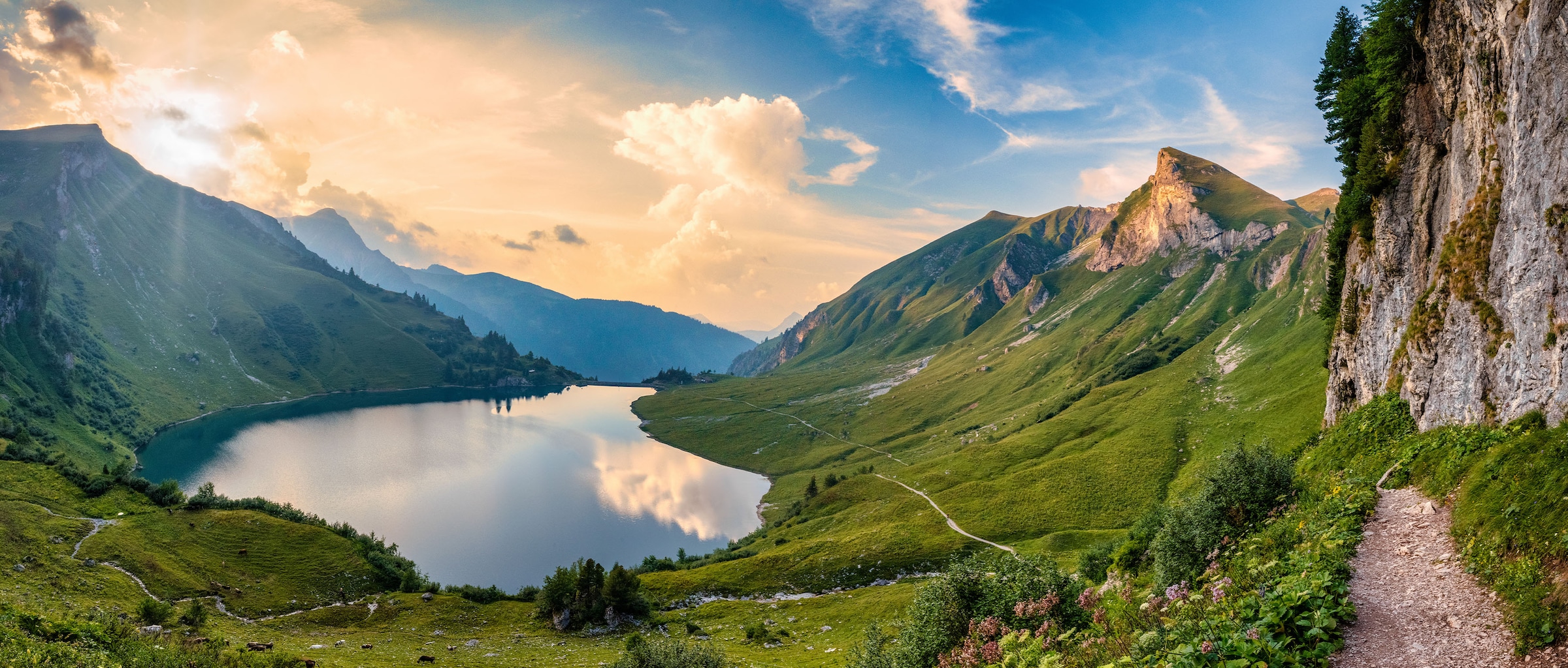Bönninghoff Leinwandbild, Berge-Landschaft-See-Seebilder-Natur, (1 St.) günstig online kaufen