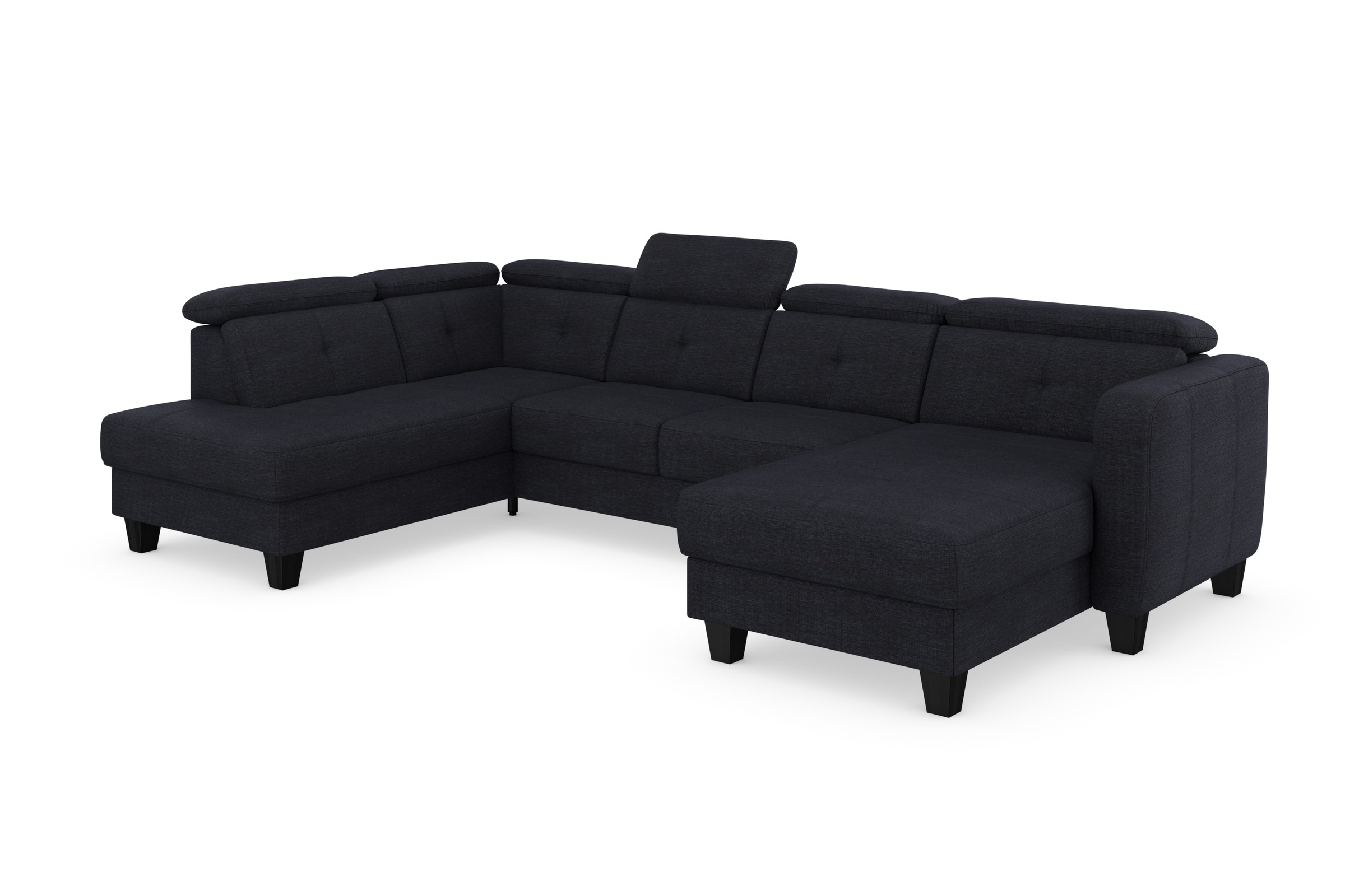 sit&more Wohnlandschaft »Belluci U-Form«, Kopfteilverstellung und Federkern, wahlweise mit Bettfunktion