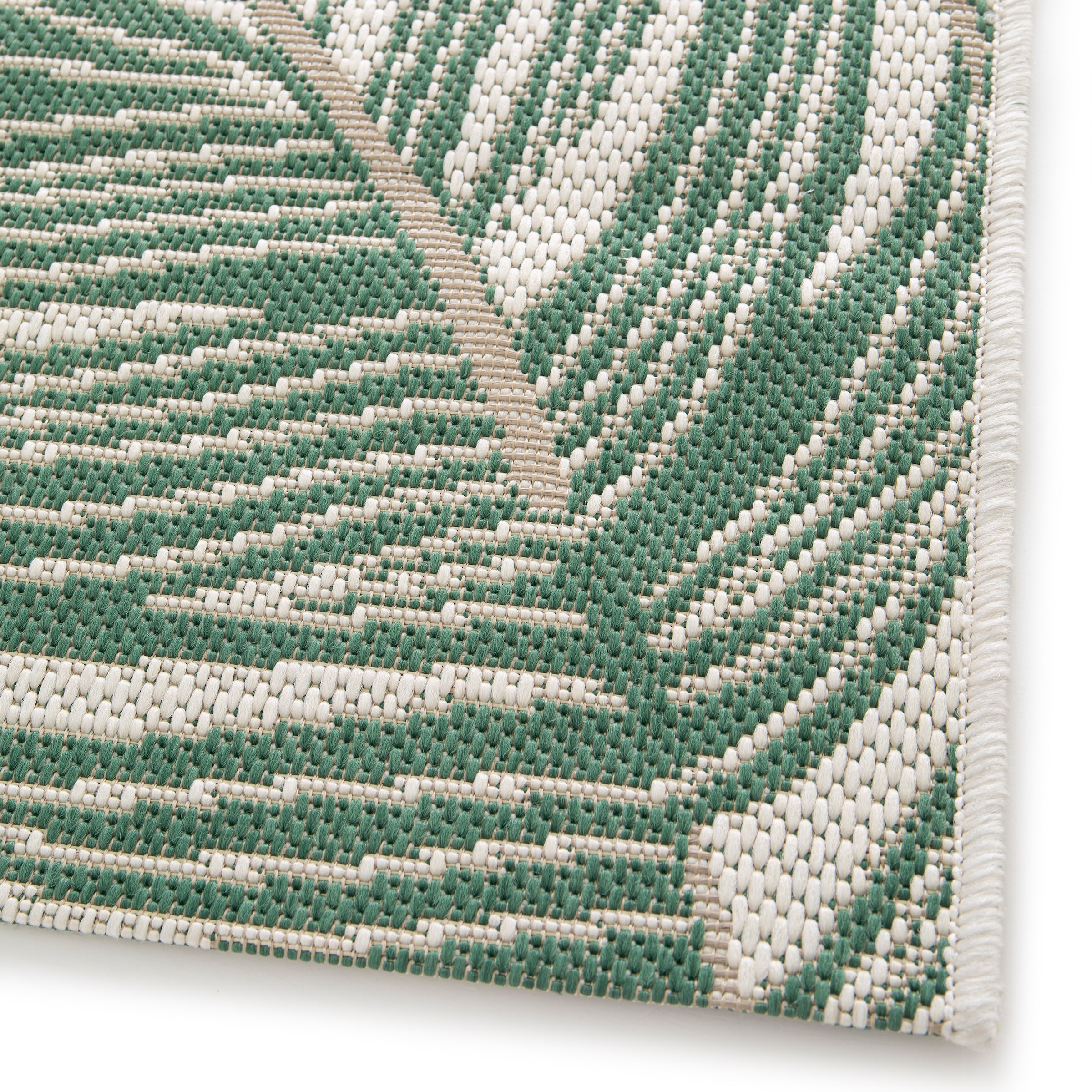 Primaflor-Ideen in Textil Teppich »Outdoorteppich PARADISE - Leaves«, rechteckig, 4 mm Höhe, Flachgewebe, Palmblätter, In- und Outdoor geeignet, wasserfest